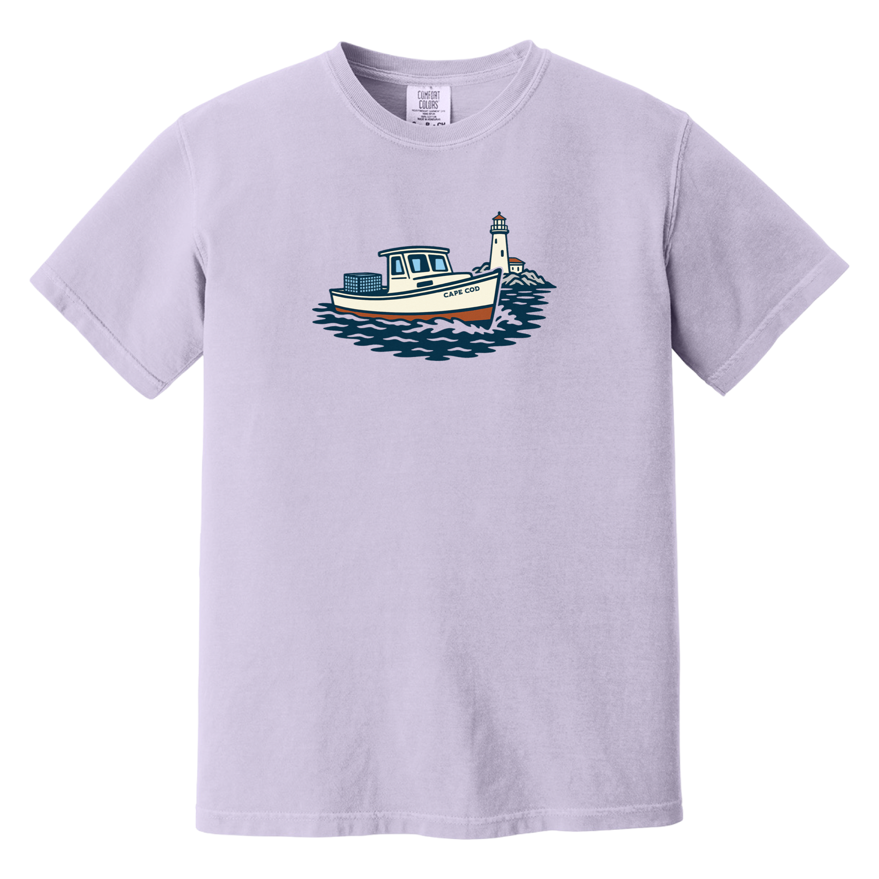 Cape Cod Lobster Boat Comfort Colors T-Shirt