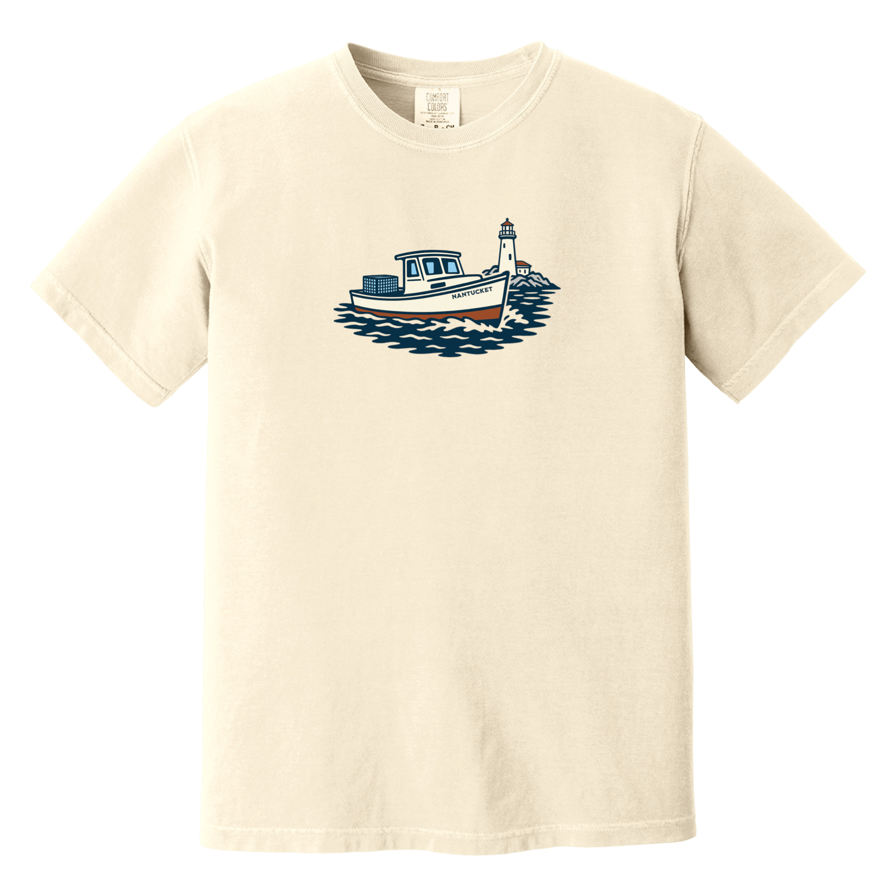 Cape Cod Clothing Company Nantucket Lobster Boat Comfort Colors T-Shirt