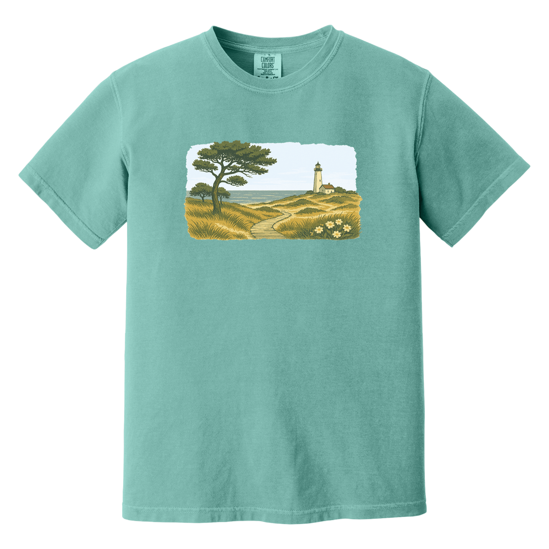 Cape Cod Clothing Company New England Serene Shoreline Comfort Colors T-Shirt
