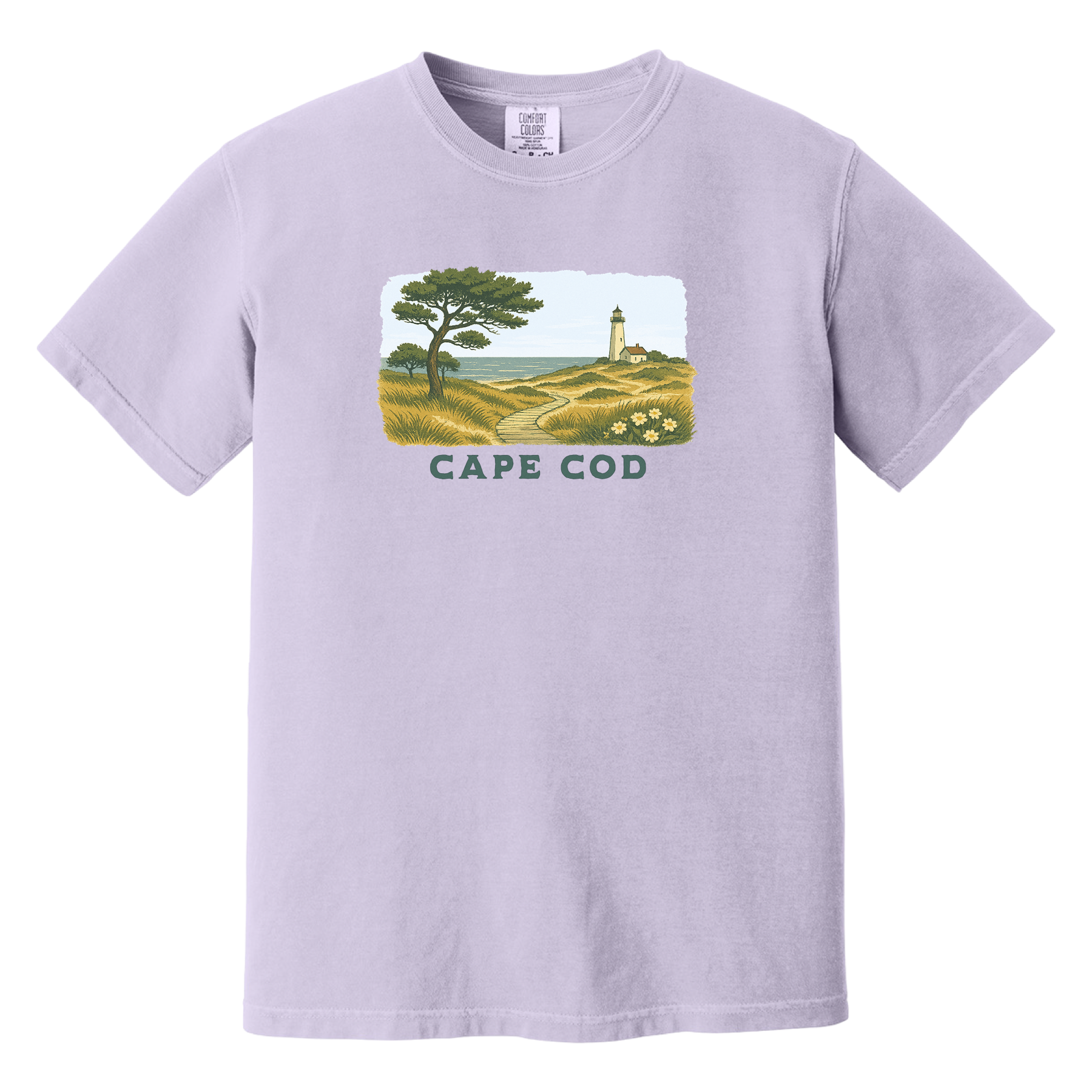 Cape Cod Serene Shoreline Comfort Colors T-Shirt