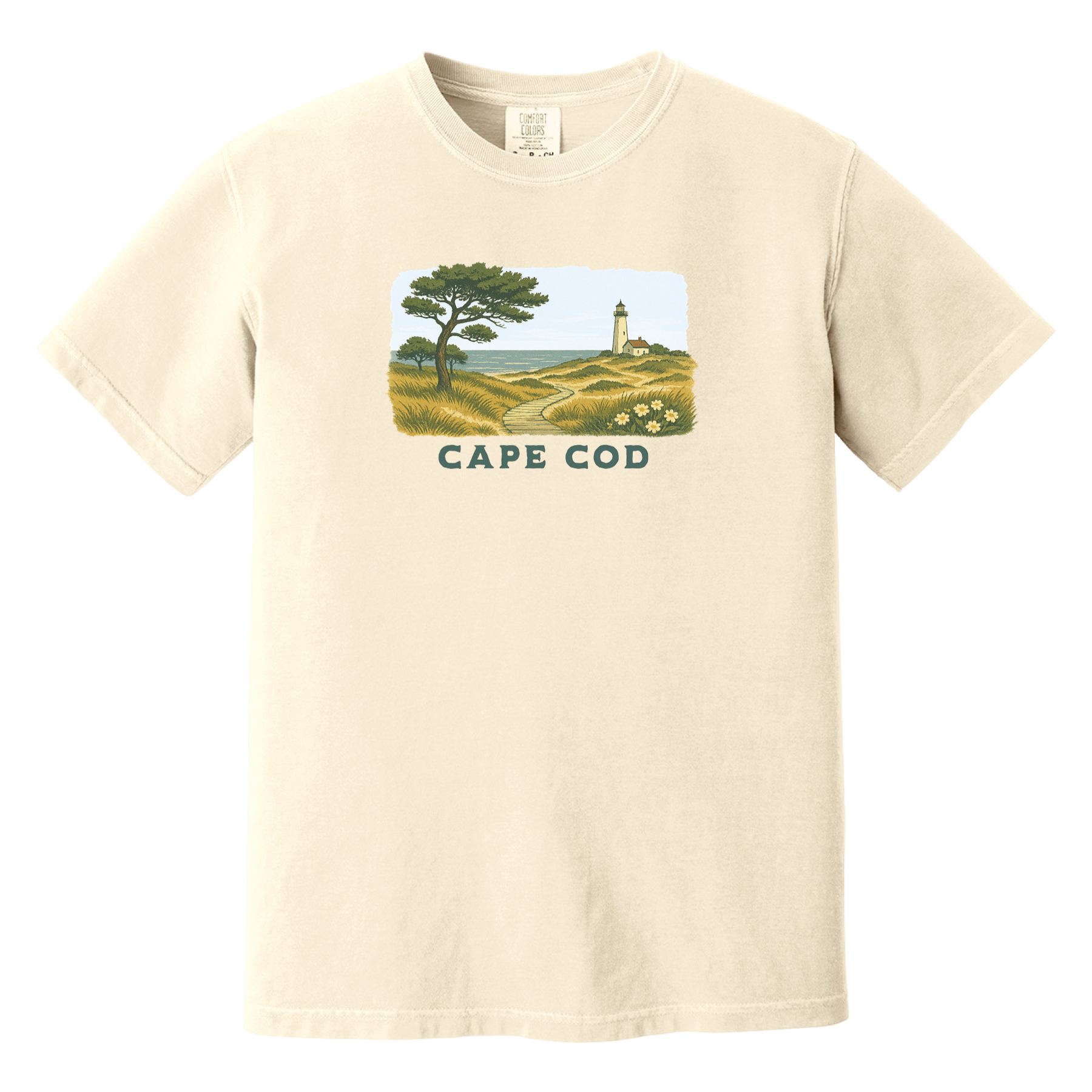 Cape Cod Serene Shoreline Comfort Colors T-Shirt
