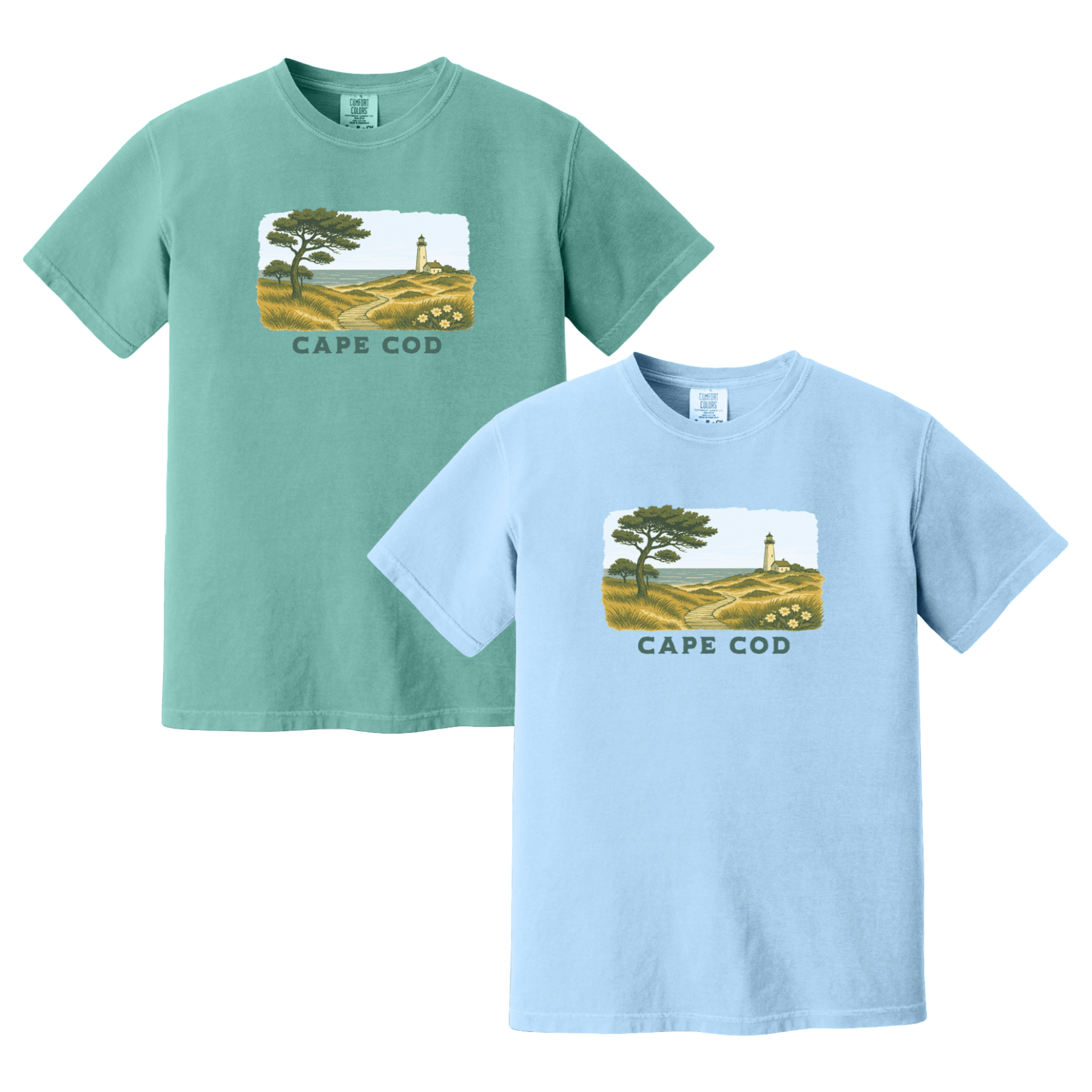 Cape Cod Clothing Company Cape Cod Serene Shoreline Comfort Colors T-Shirt