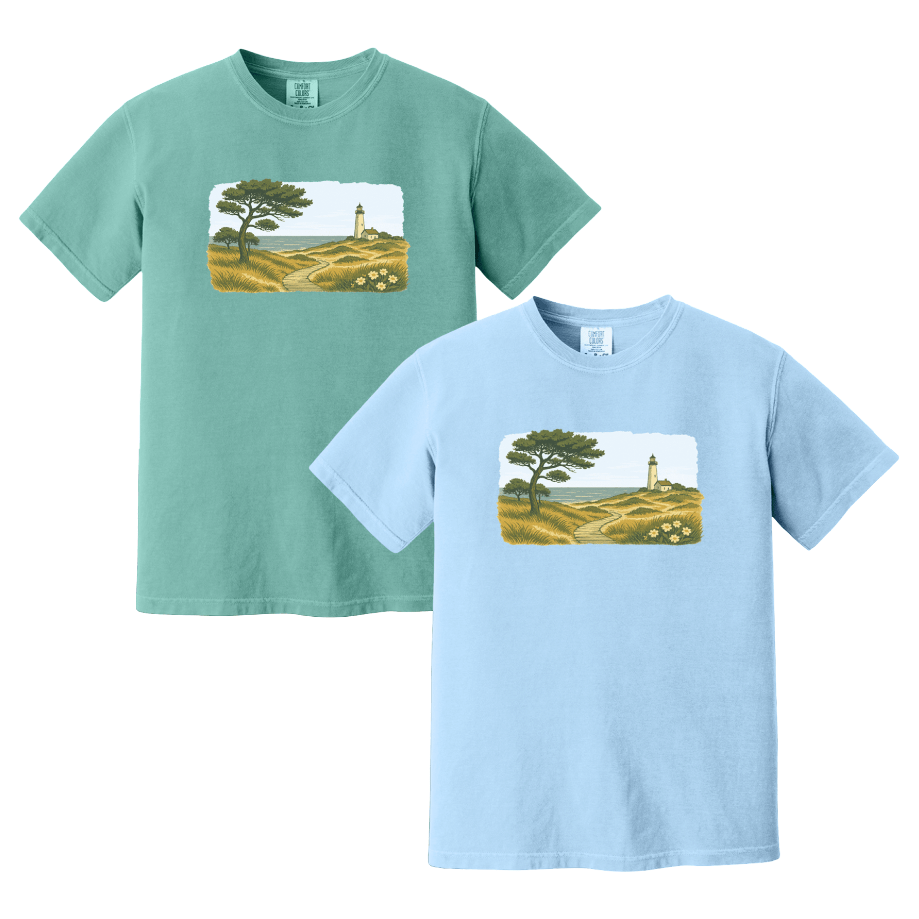 Cape Cod Clothing Company New England Serene Shoreline Comfort Colors T-Shirt