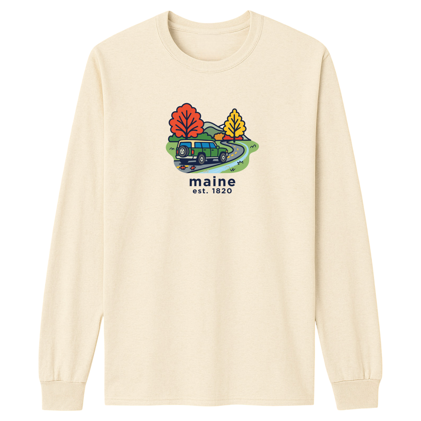 Maine Mountain Drive Essential Long Sleeve Tee