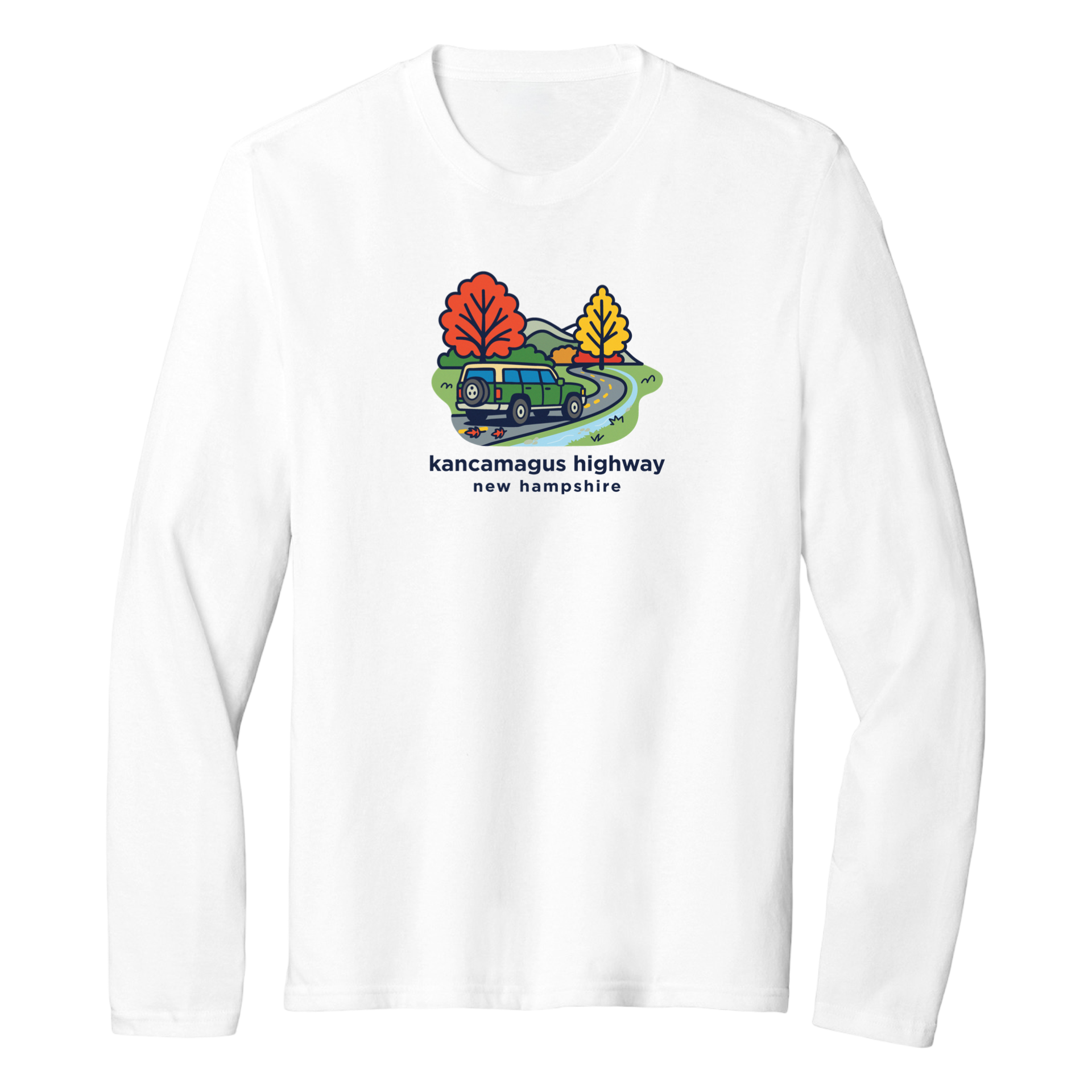 Kancamagus Highway Mountain Drive Essential Long Sleeve Tee