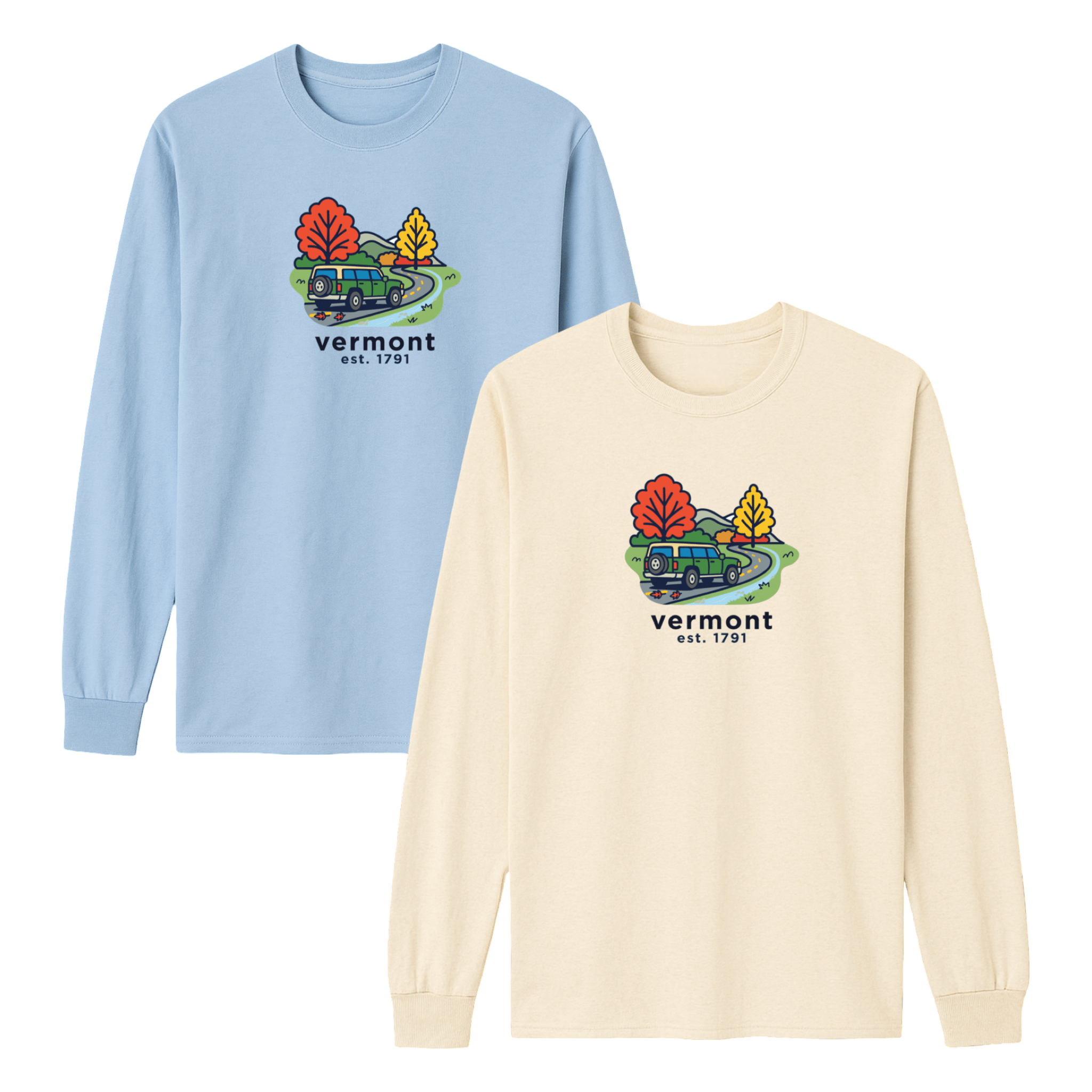 Cape Cod Clothing Company Vermont Mountain Drive Essential Long Sleeve Tee