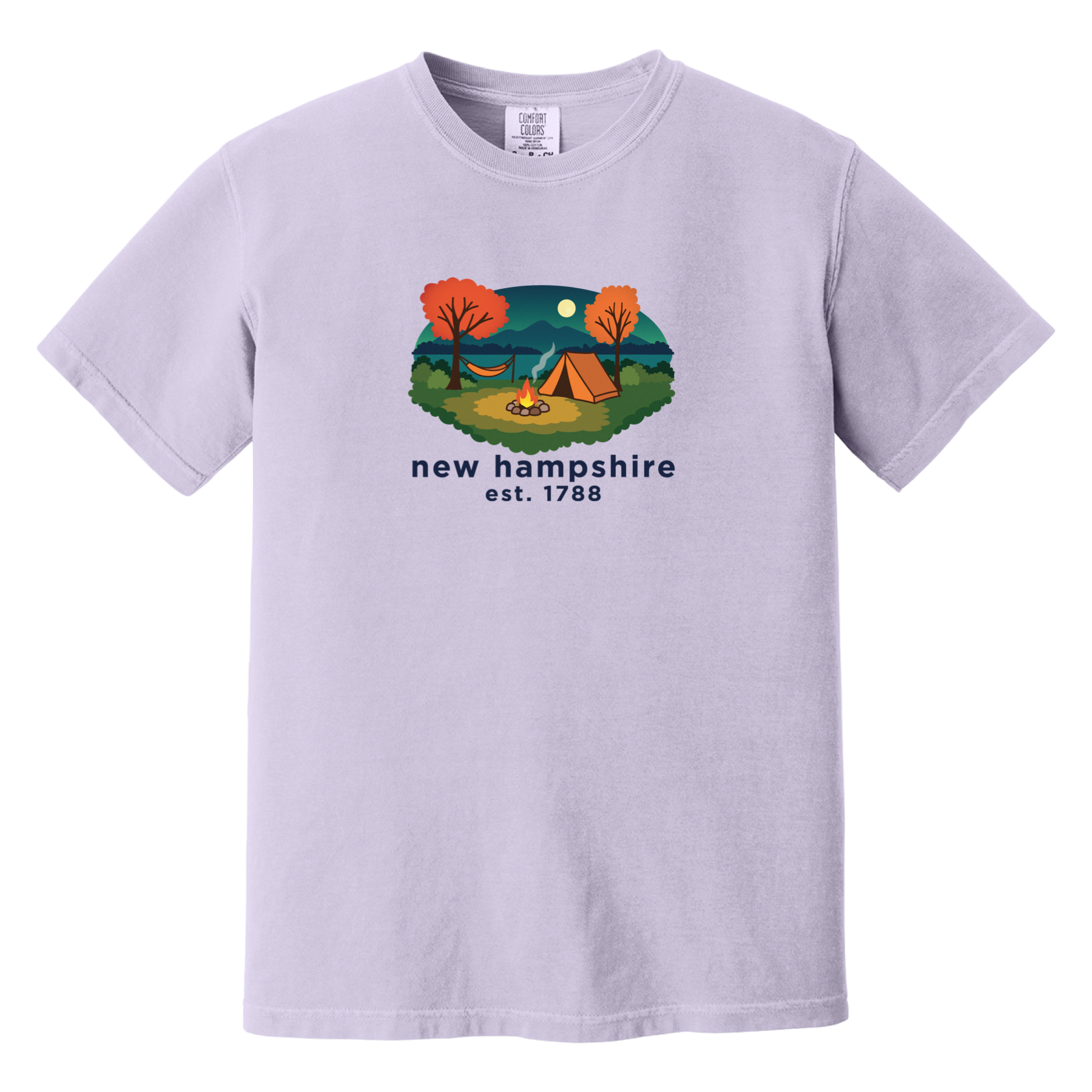 New Hampshire Campfire Comfort Colors T-Shirt
