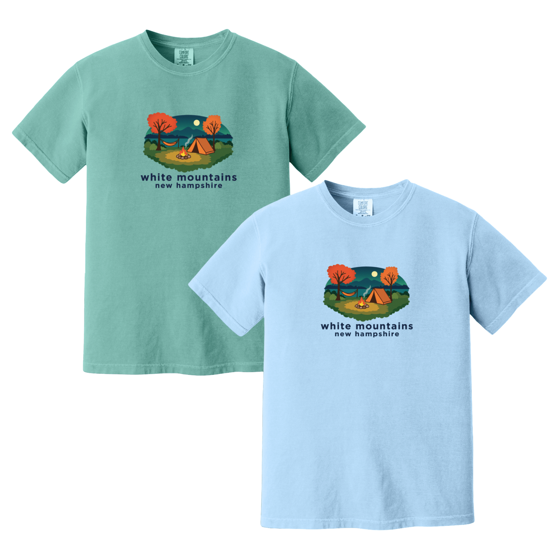 Cape Cod Clothing Company White Mountains Campfire Comfort Colors T-Shirt