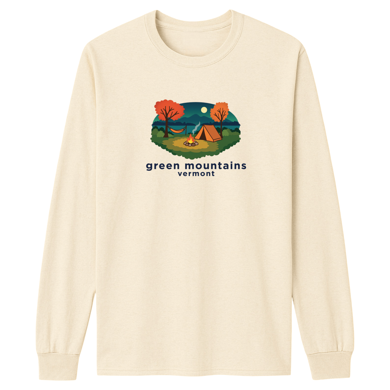 Cape Cod Clothing Company Green Mountains Campfire Essential Long Sleeve Tee