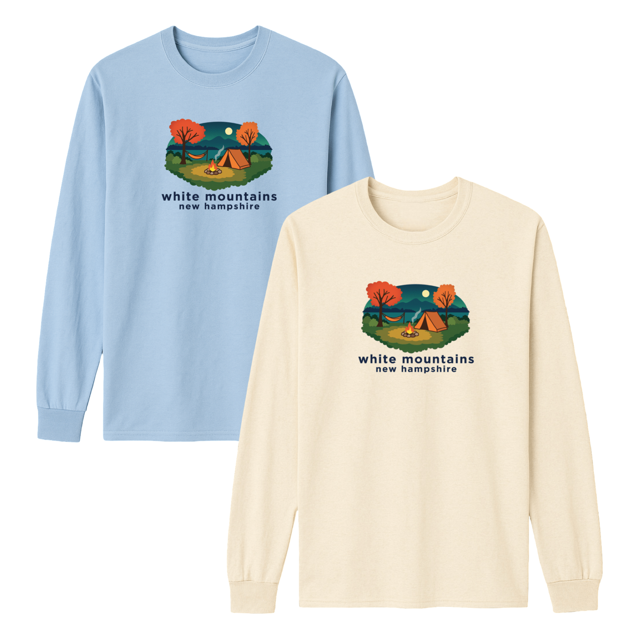 Cape Cod Clothing Company White Mountains Campfire Essential Long Sleeve Tee