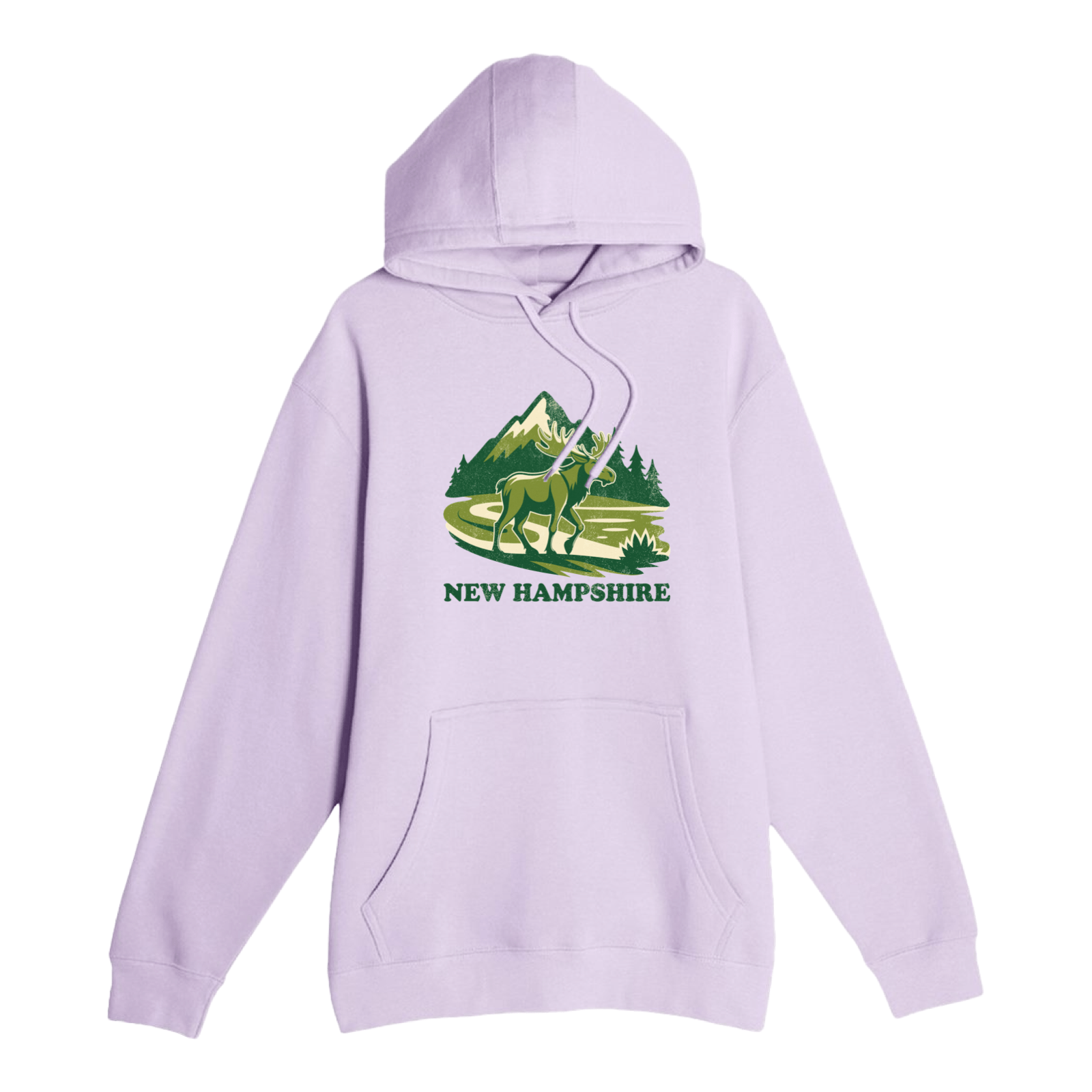 Cape Cod Clothing Company New Hampshire Mountain Moose Comfort Fleece Hoodie