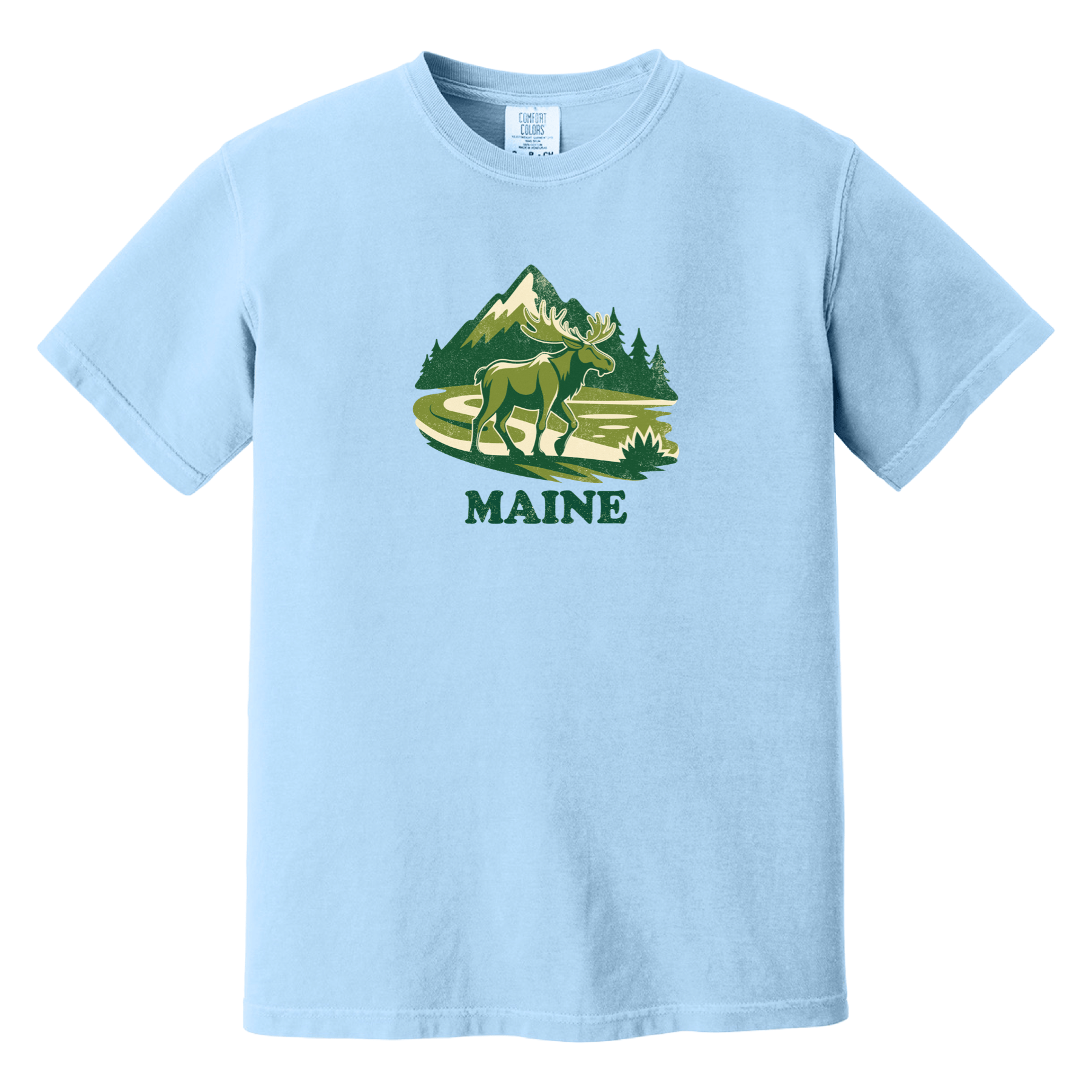 Cape Cod Clothing Company Maine Mountain Moose Comfort Colors T-Shirt