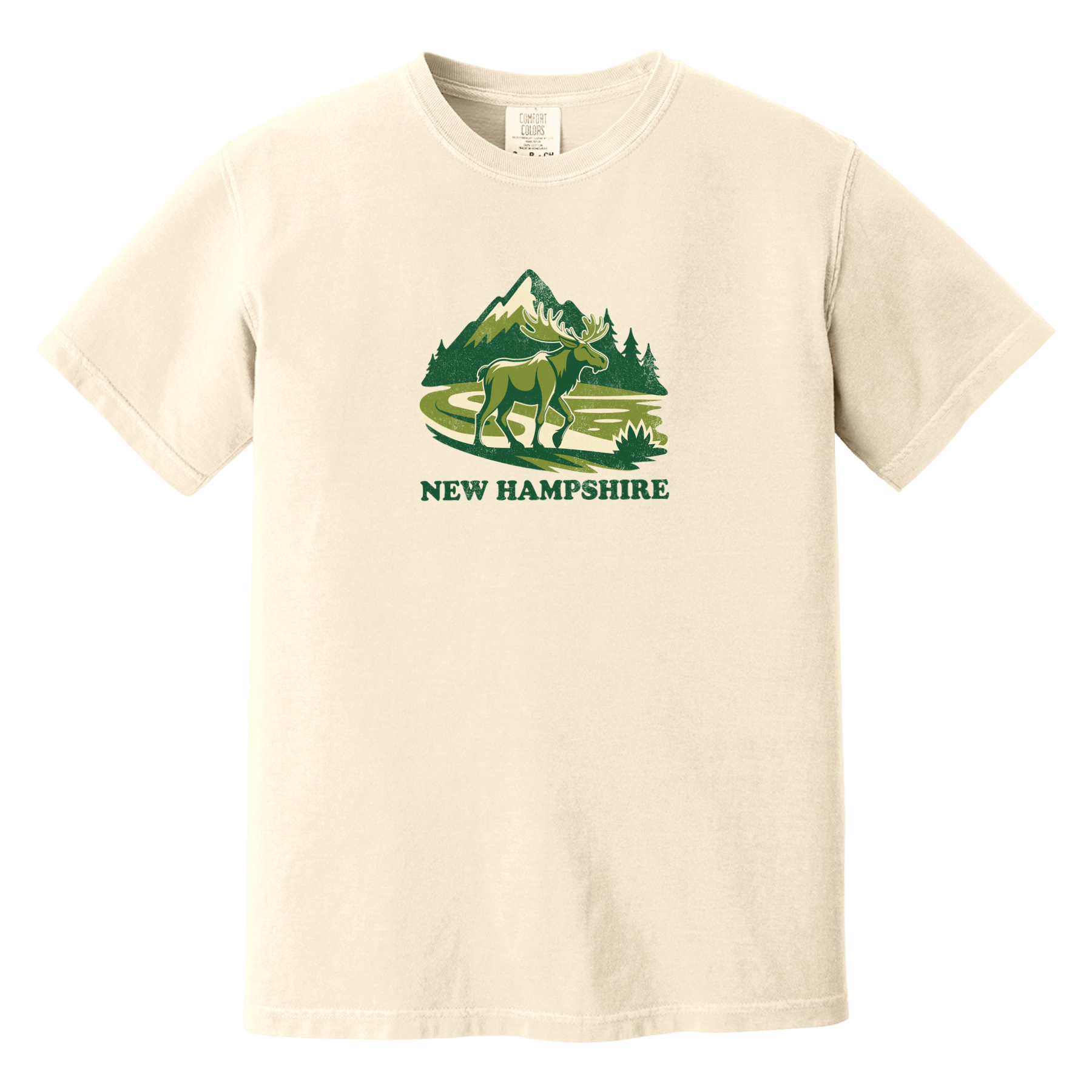 New Hampshire Mountain Moose Comfort Colors T-Shirt