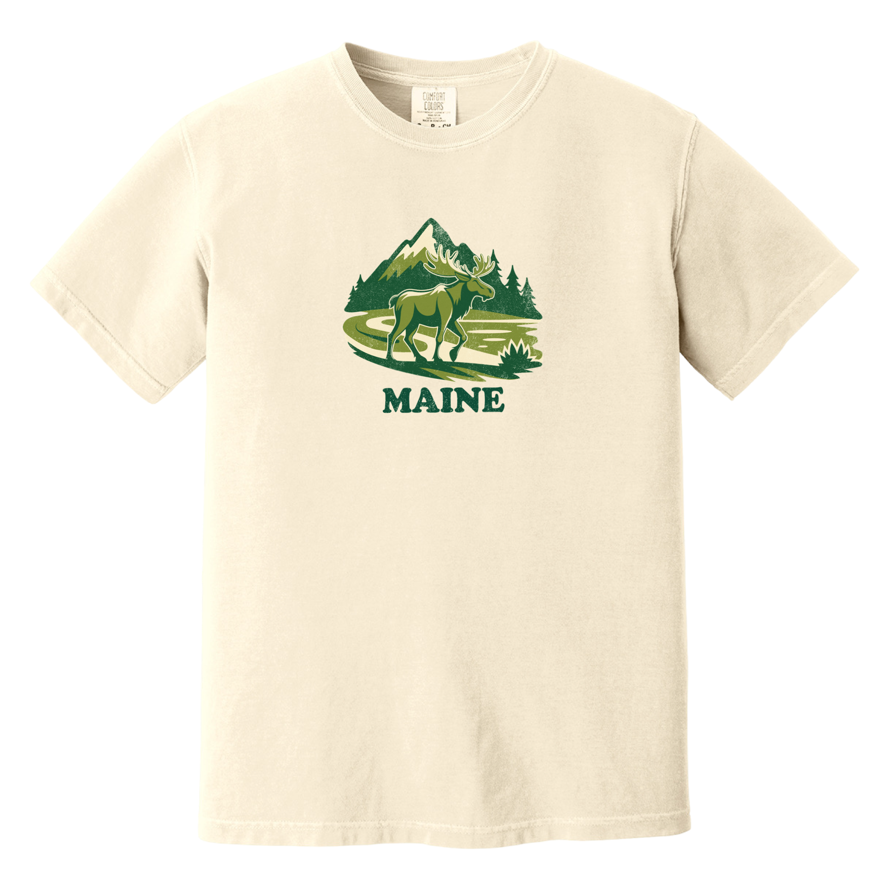 Maine Mountain Moose Comfort Colors T-Shirt