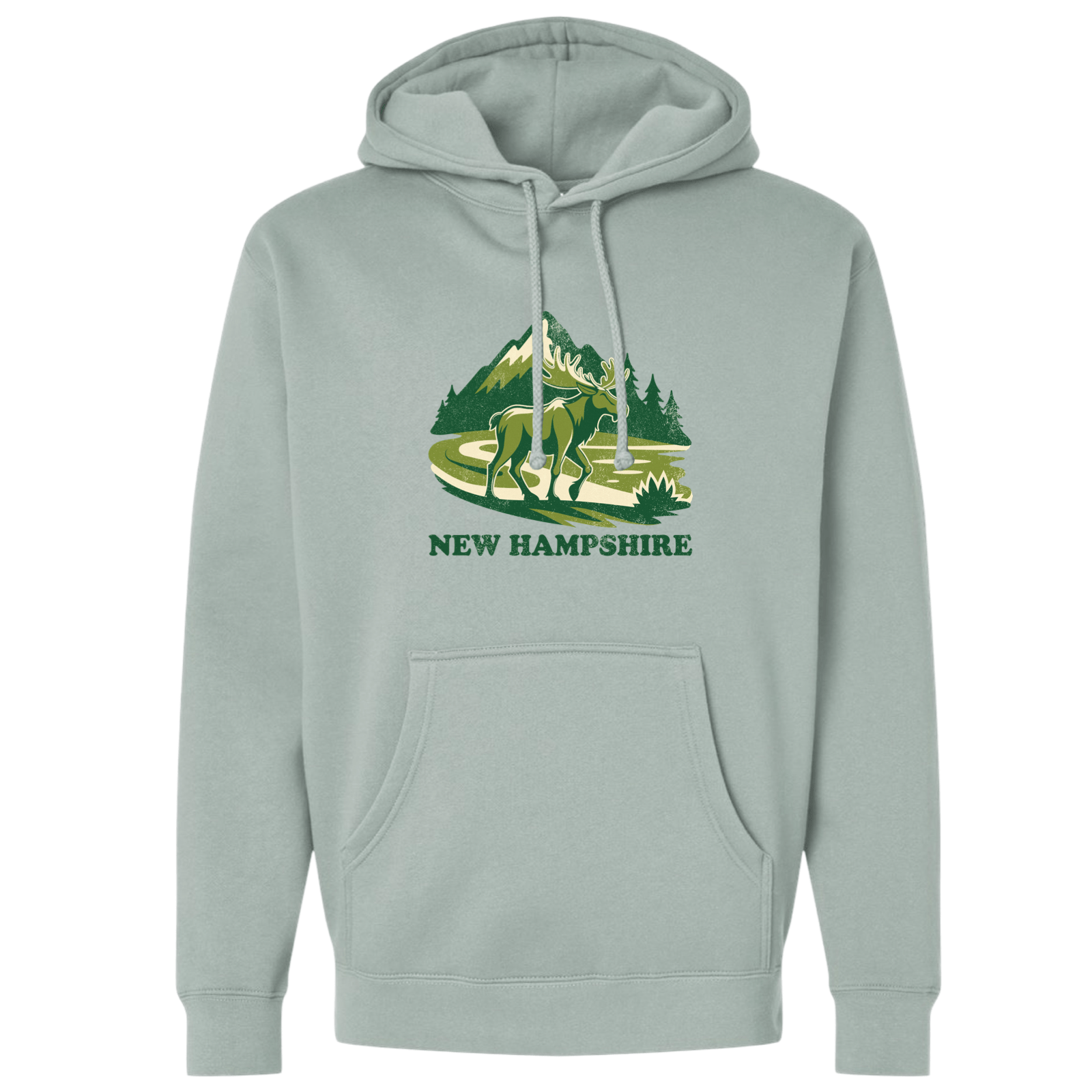 Cape Cod Clothing Company New Hampshire Mountain Moose Midweight Fleece Hoodie