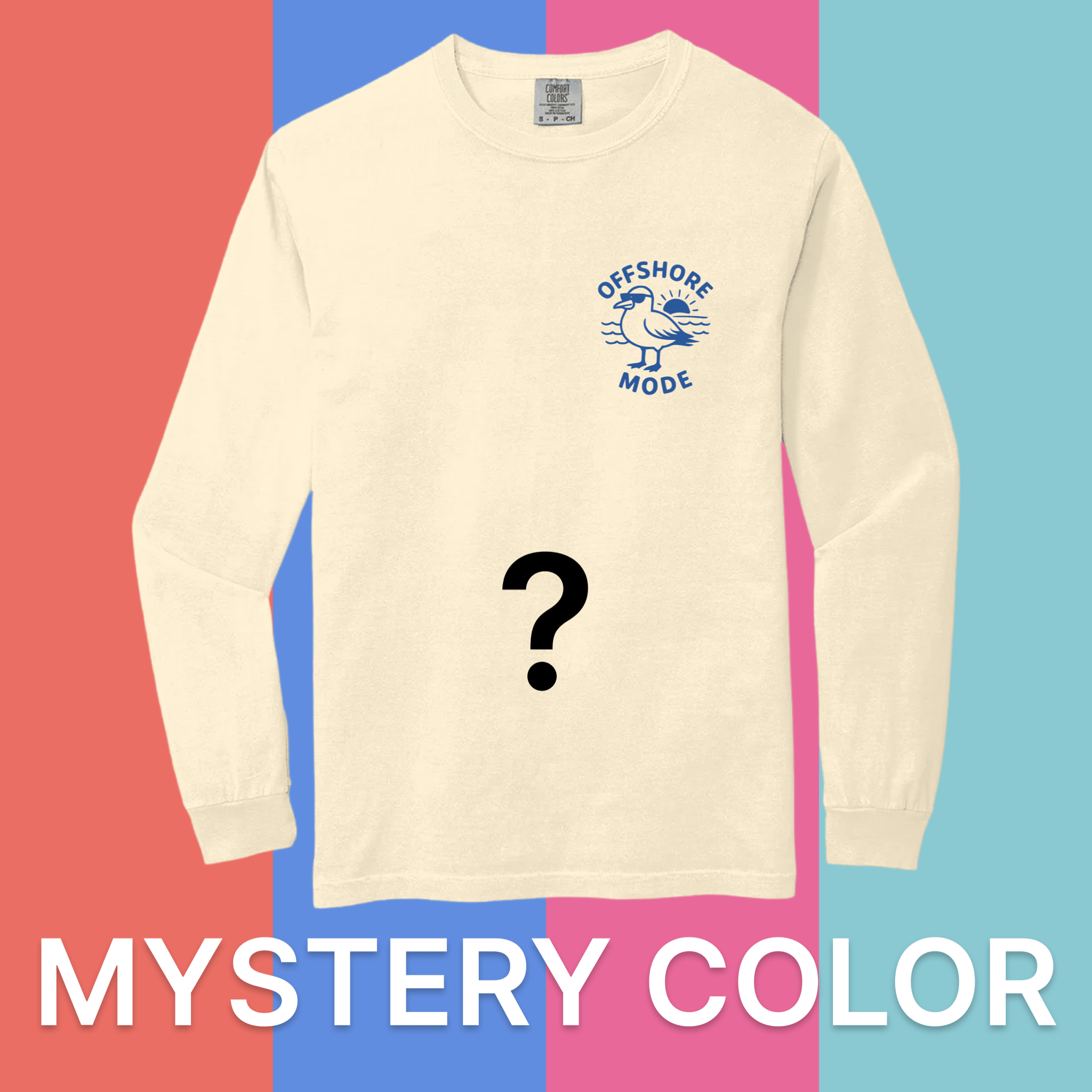 Cape Cod Clothing Company Offshore Seagull Comfort Colors Long Sleeve T-Shirt - Mystery Color