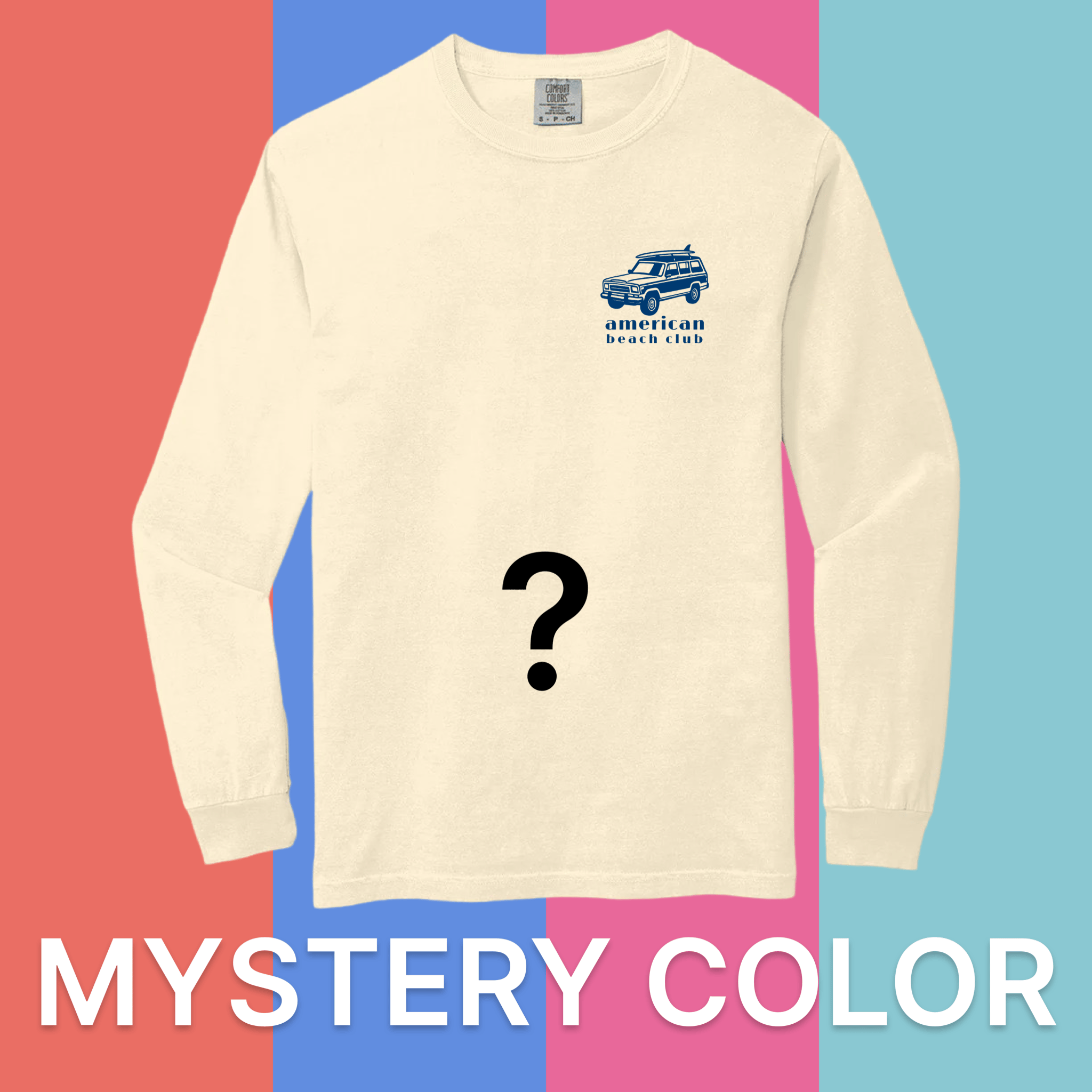 Cape Cod Clothing Company American Beach Club SUV Comfort Colors Long Sleeve T-Shirt - Mystery Color