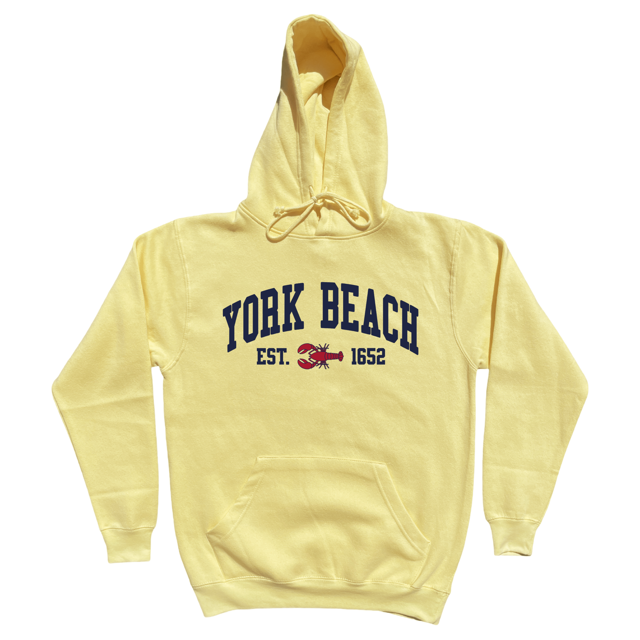 York Beach Lobster Soft Fleece Hoodie, yellow