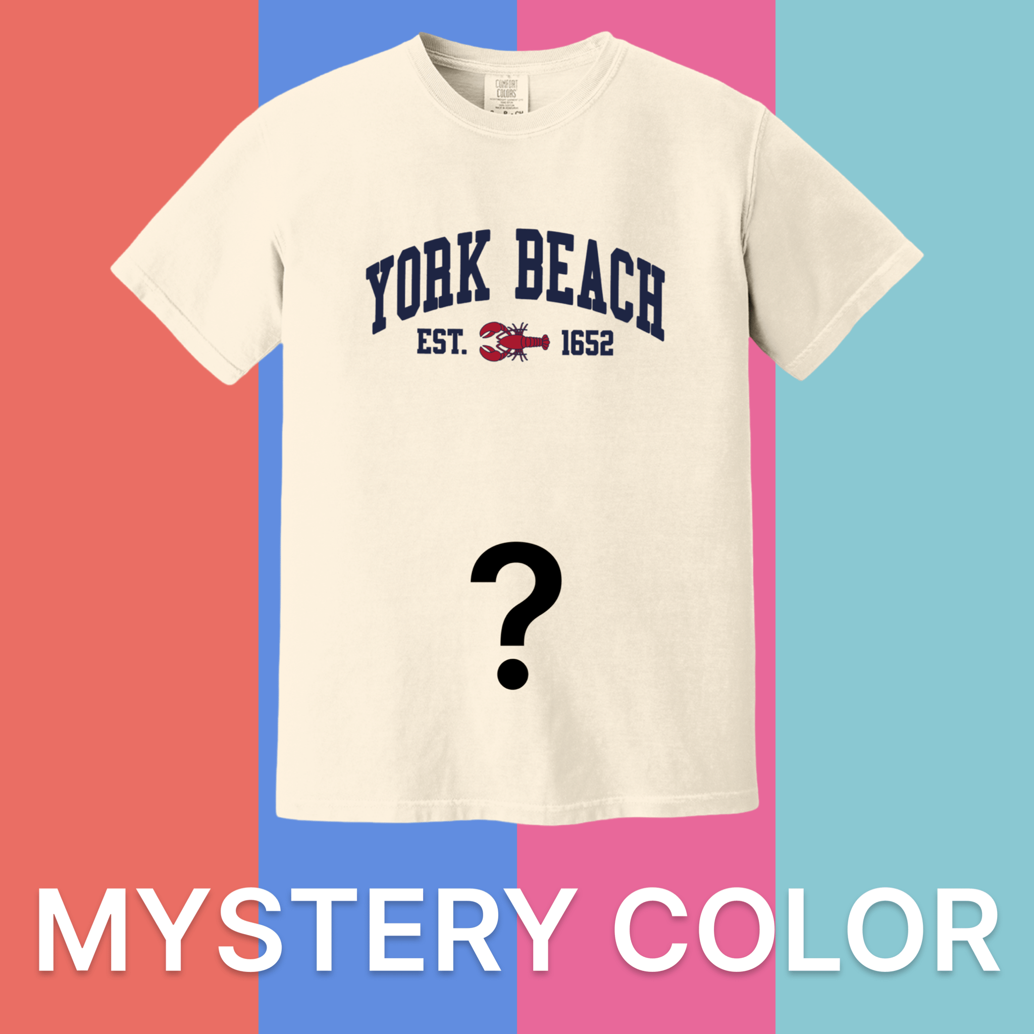 Cape Cod Clothing Company York Beach Lobster Comfort Colors T-Shirt - Mystery Color