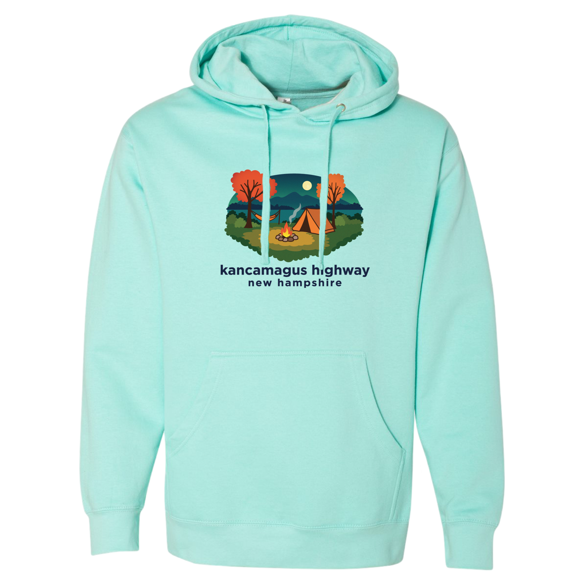 Kancamagus Highway Campfire Midweight Fleece Hoodie