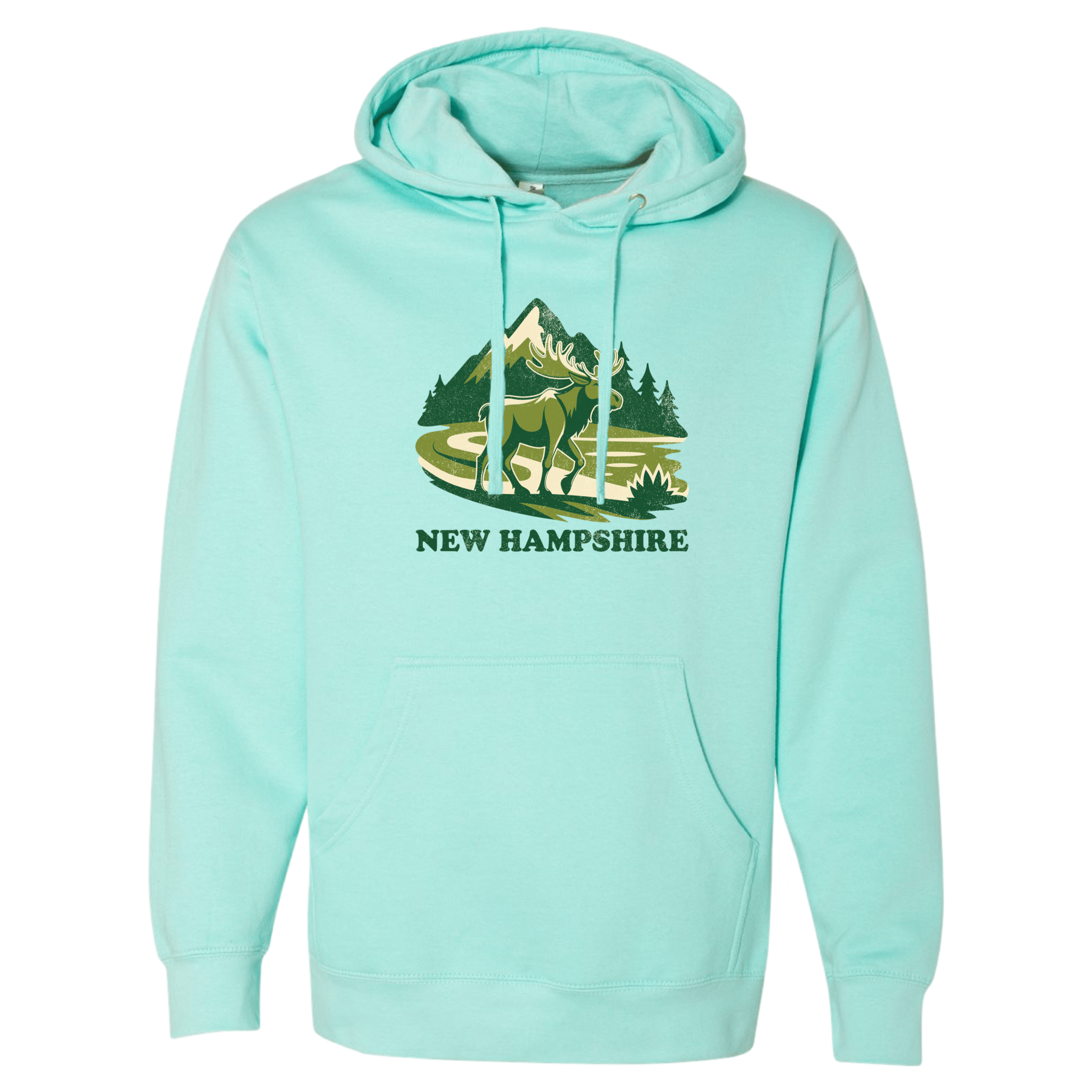 Cape Cod Clothing Company New Hampshire Mountain Moose Midweight Fleece Hoodie