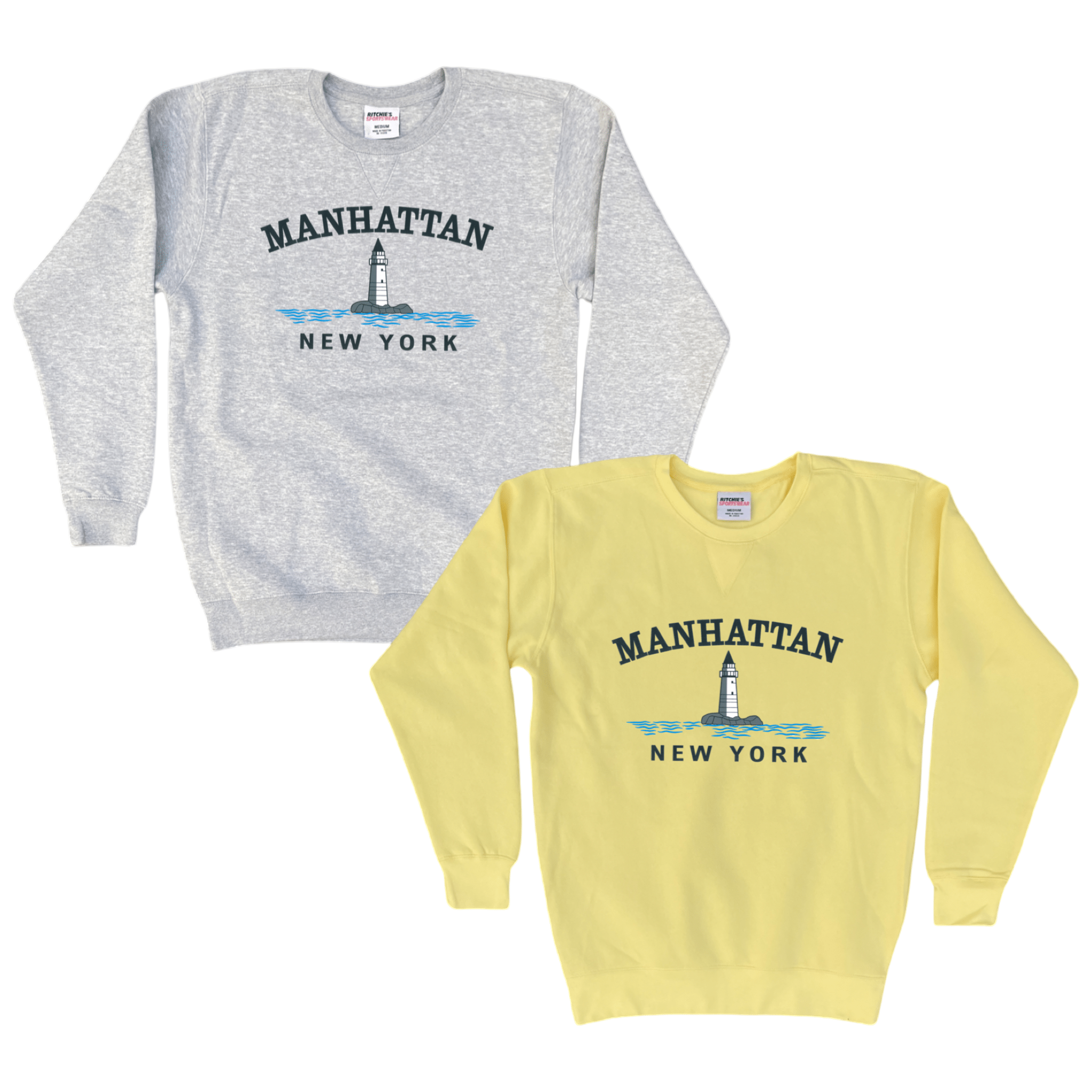 Cape Cod Clothing Company Manhattan Big Lighthouse Fleece Crewneck Sweatshirt
