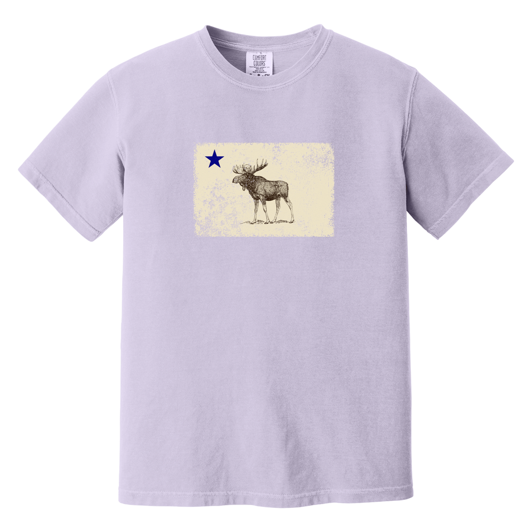 Cape Cod Clothing Company Classic Maine Moose Flag Comfort Colors T-Shirt