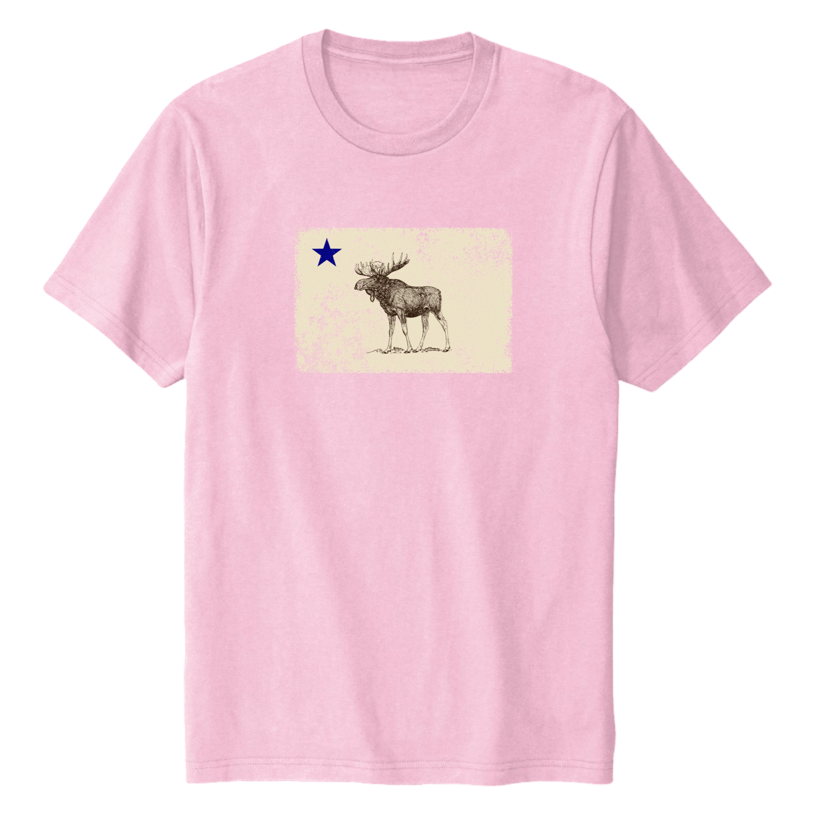 Cape Cod Clothing Company Classic Maine Moose Flag Soft Cotton T-Shirt