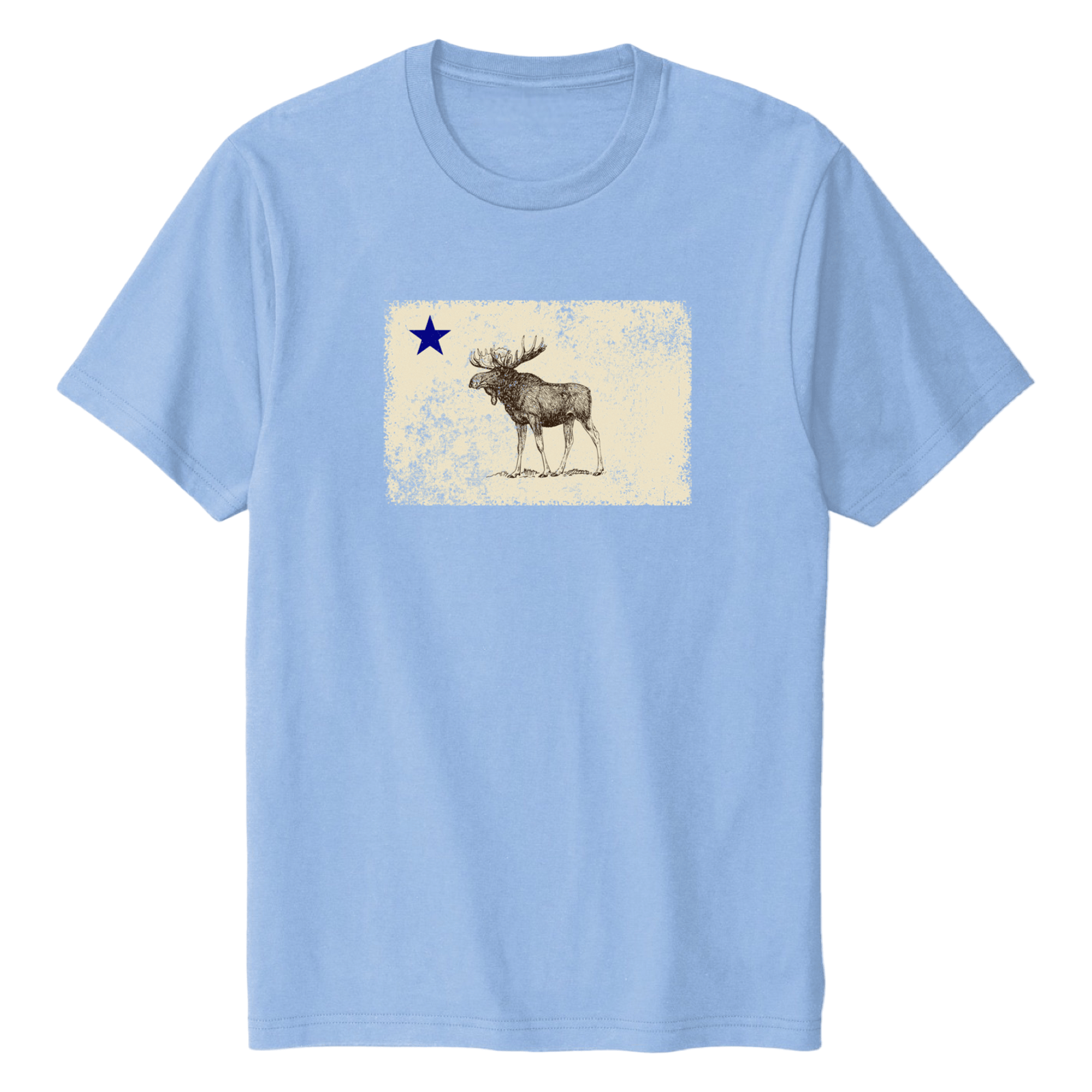 Cape Cod Clothing Company Classic Maine Moose Flag Soft Cotton T-Shirt