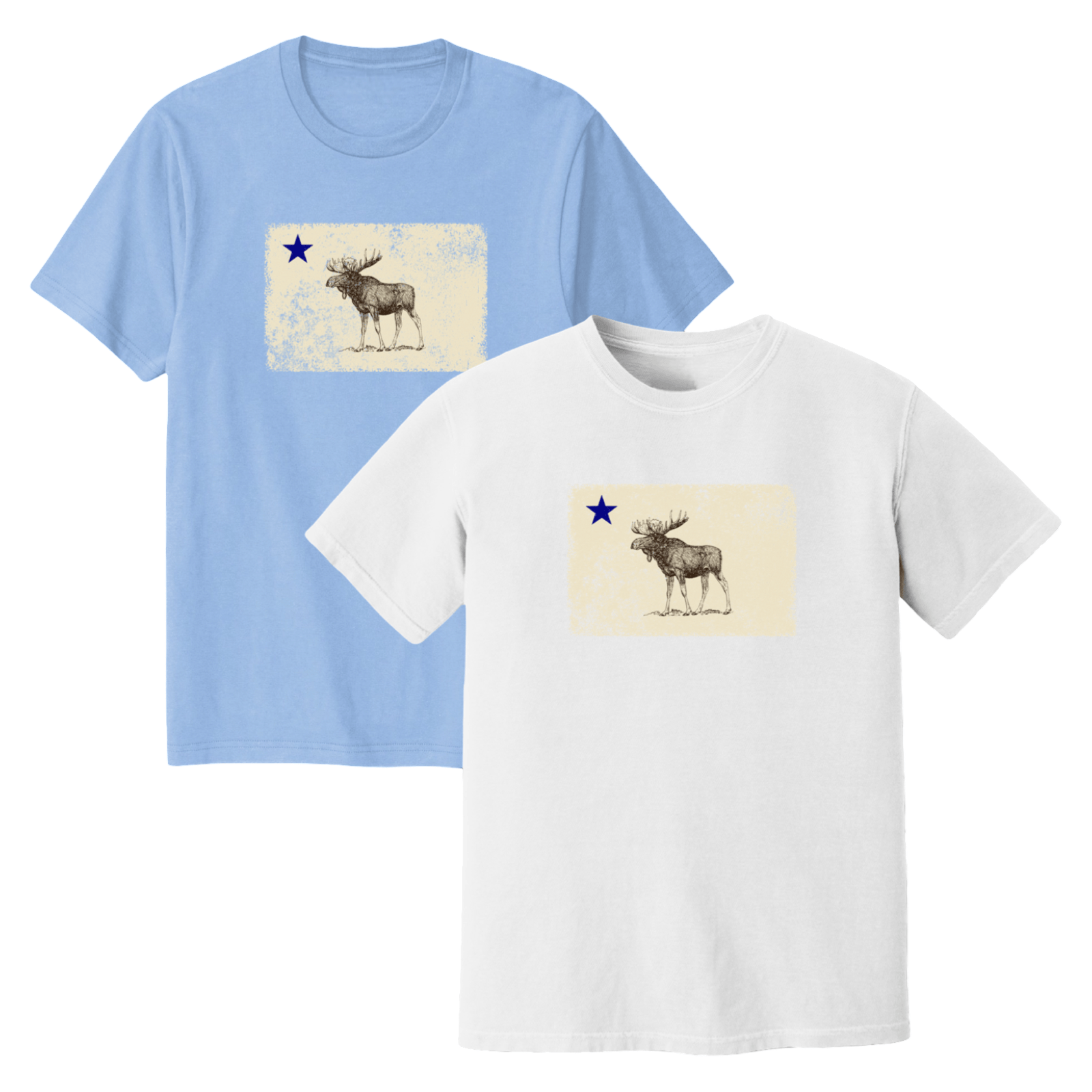 Cape Cod Clothing Company Classic Maine Moose Flag Soft Cotton T-Shirt