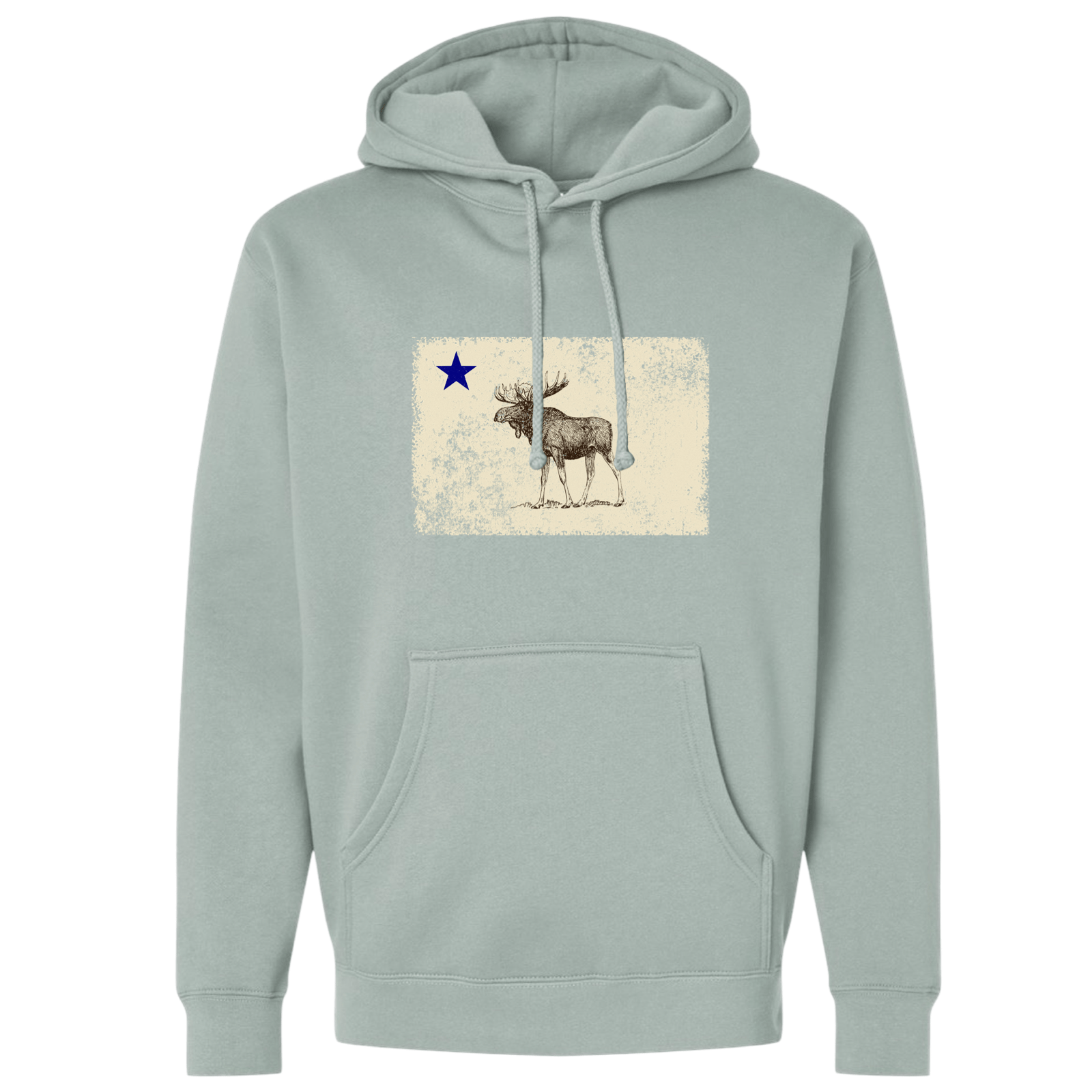 Cape Cod Clothing Company Classic Maine Moose Flag Midweight Fleece Hoodie