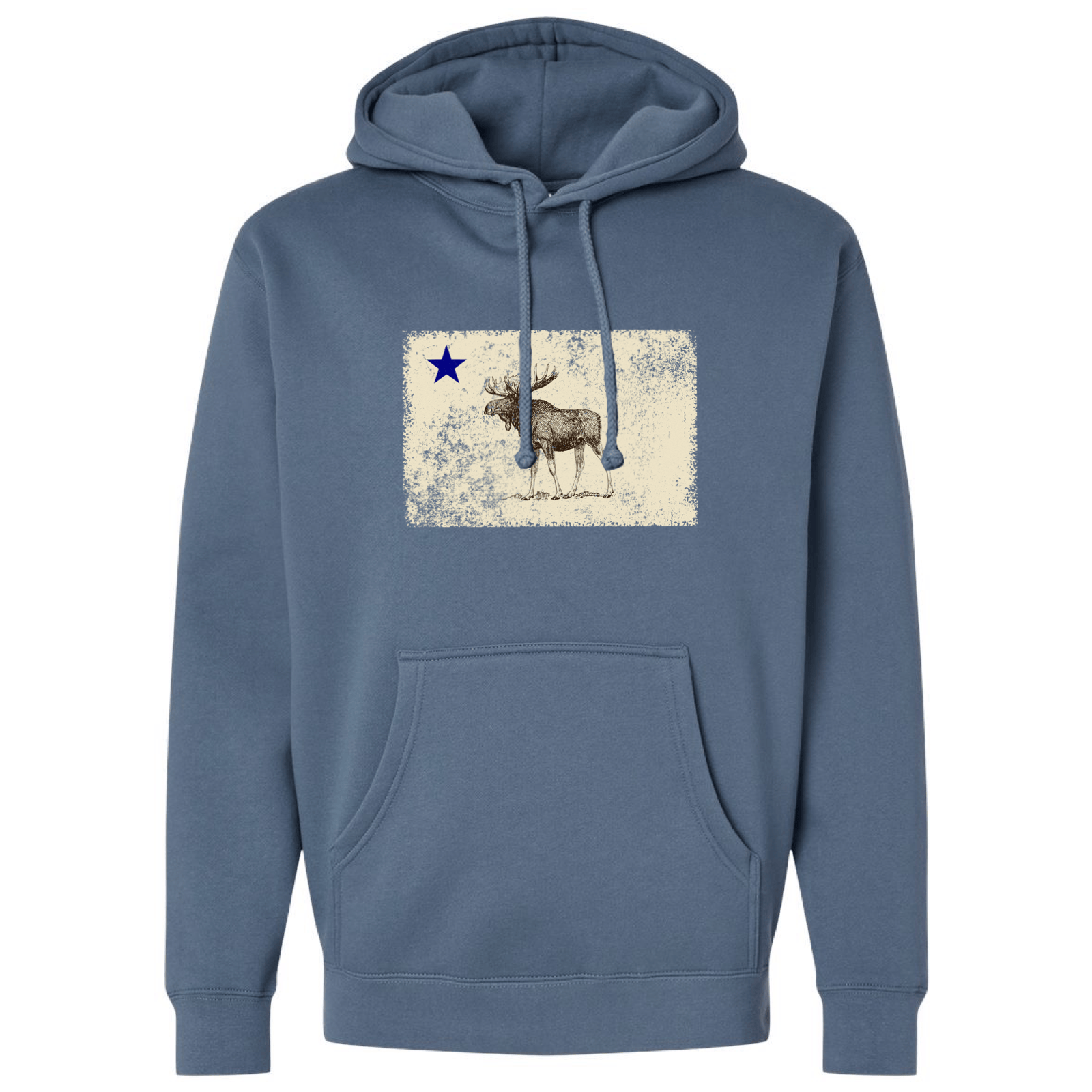Cape Cod Clothing Company Classic Maine Moose Flag Midweight Fleece Hoodie