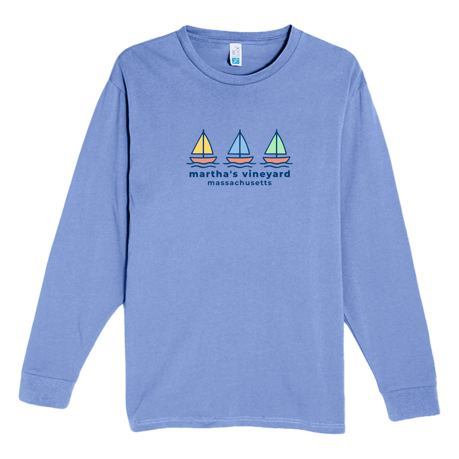 Cape Cod Clothing Company Martha's Vineyard Summer Sails Heavyweight Long Sleeve Tee