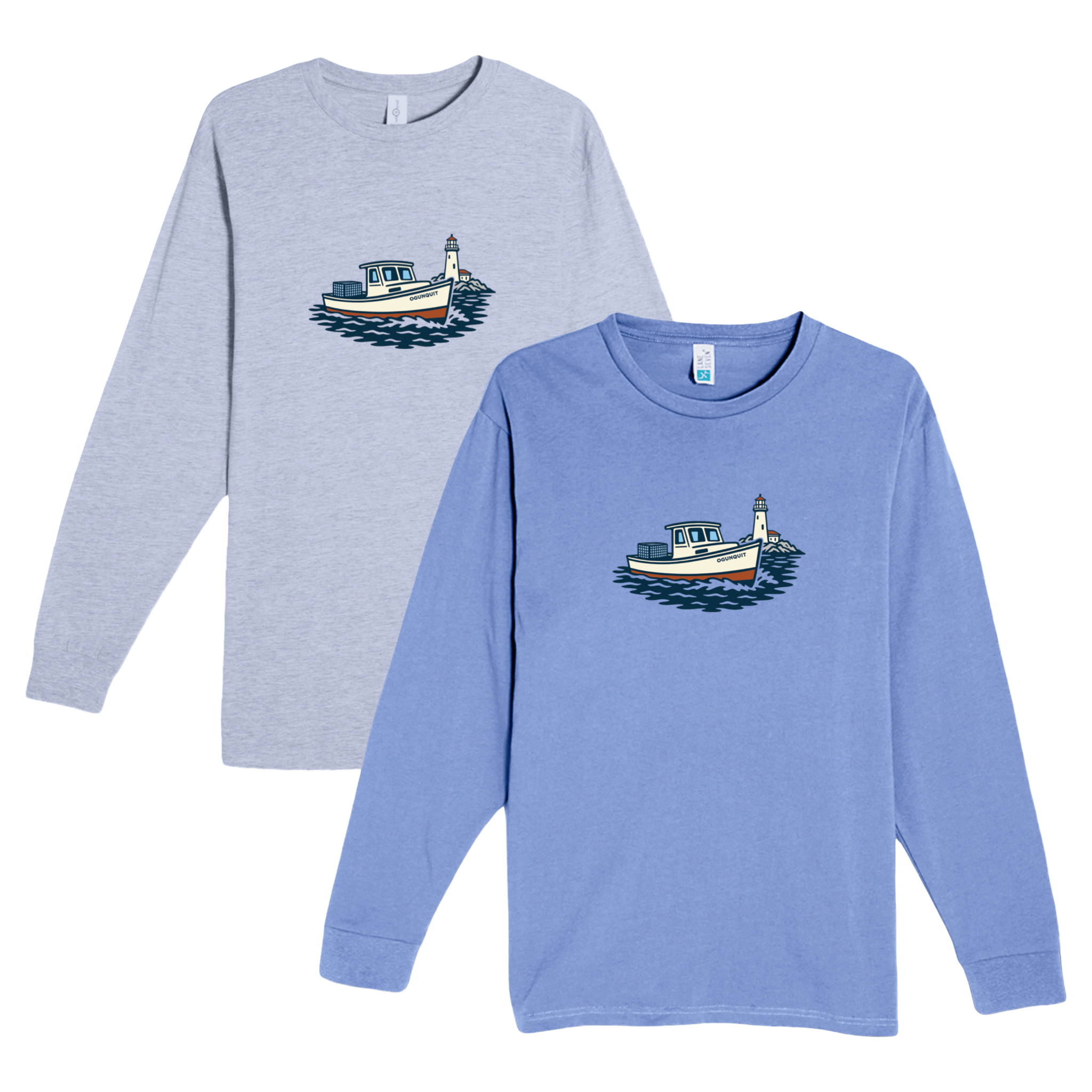 Cape Cod Clothing Company Ogunquit Lobster Boat Heavyweight Long Sleeve Tee