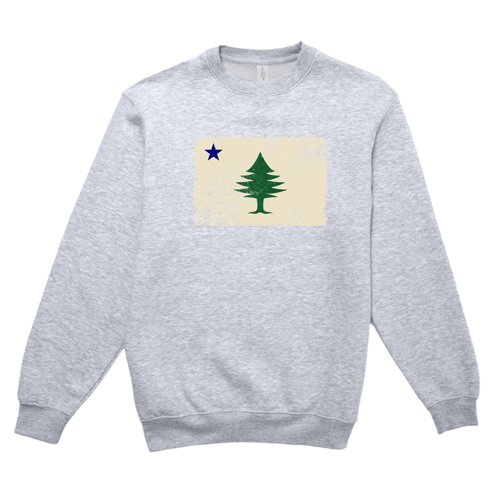 Cape Cod Clothing Company Classic Maine Flag Soft Fleece Crewneck Sweatshirt