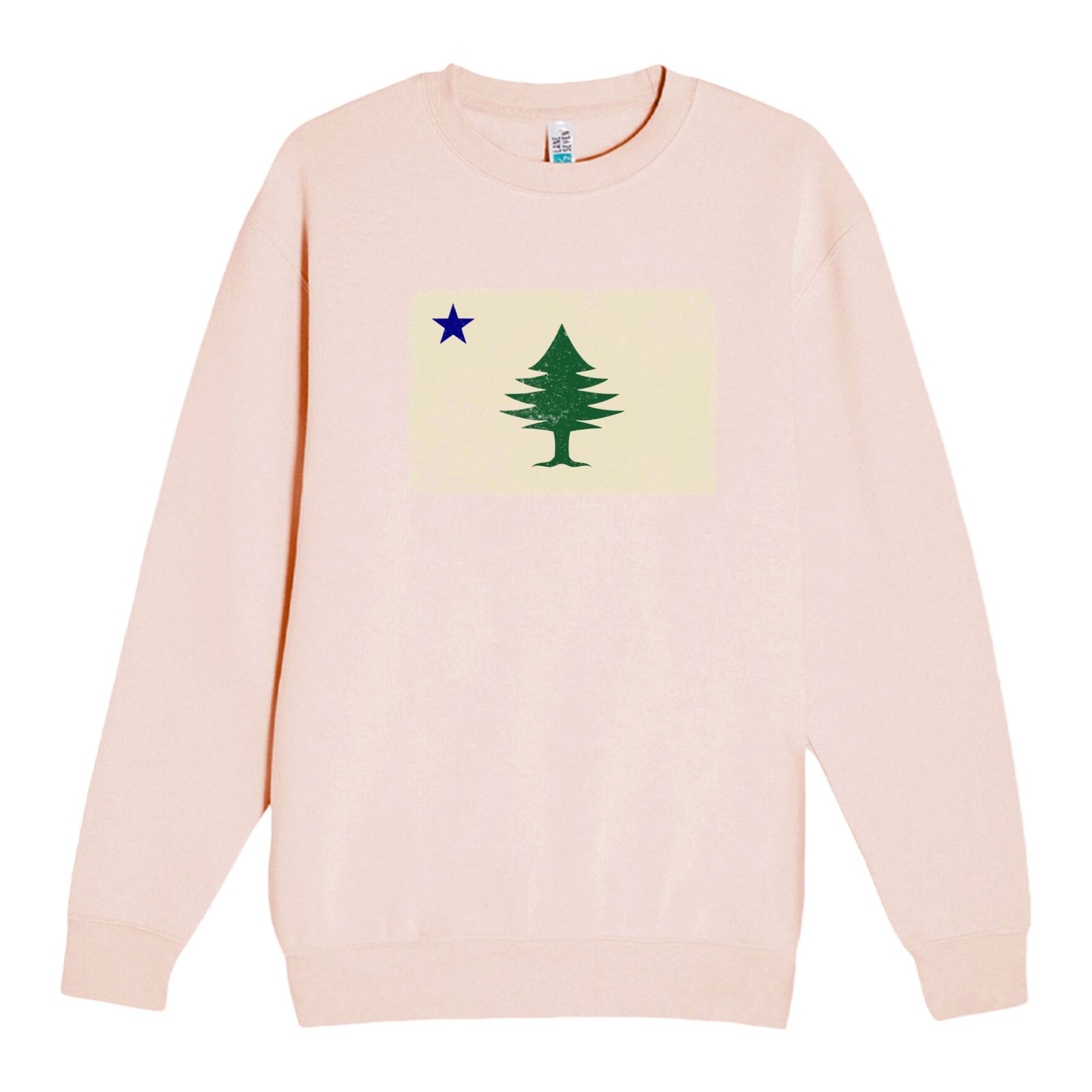 Classic Maine Flag Soft Fleece Crewneck Sweatshirt