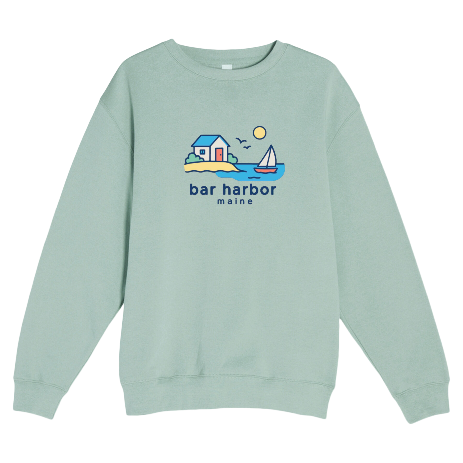 Bar Harbor Beach House Soft Fleece Crewneck Sweatshirt