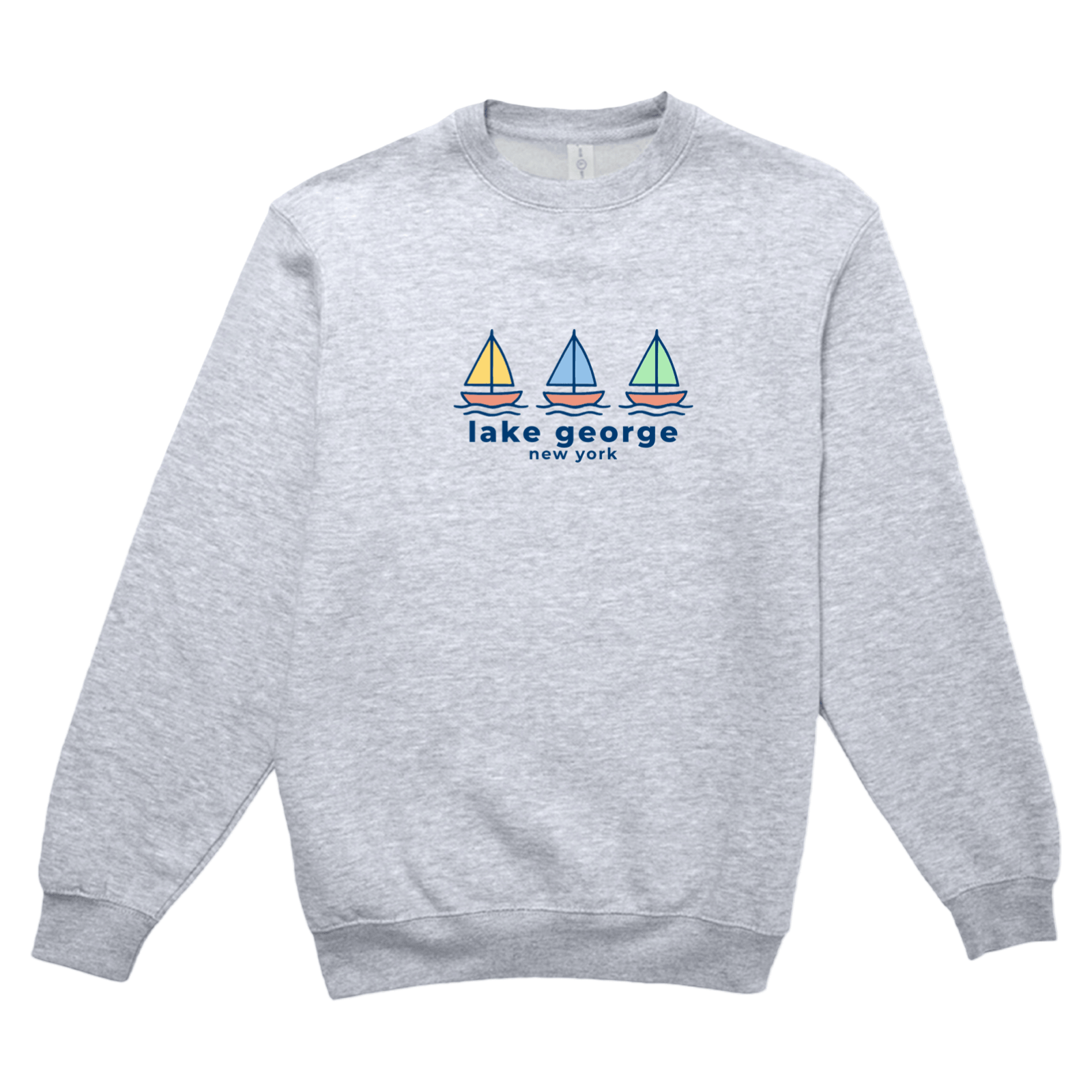 Cape Cod Clothing Company Lake George Summer Sails Soft Fleece Crewneck Sweatshirt
