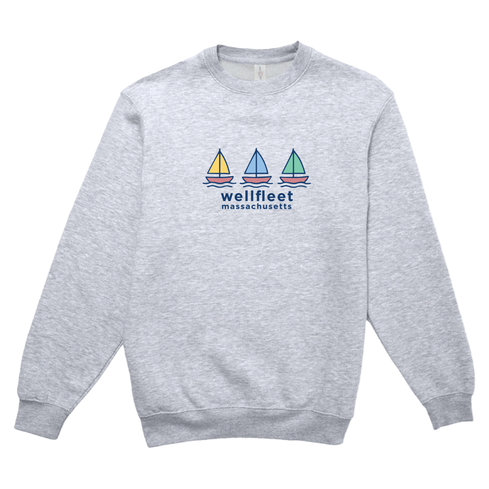 Wellfleet Summer Sails Soft Fleece Crewneck Sweatshirt