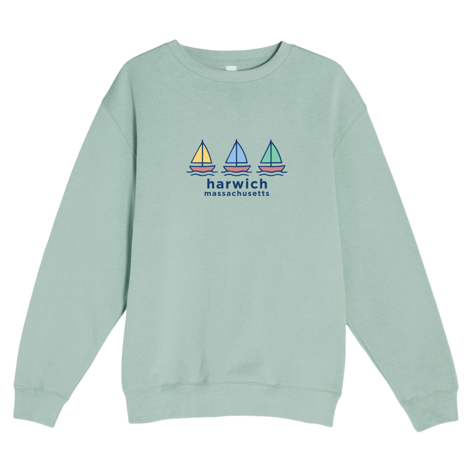 Harwich Summer Sails Soft Fleece Crewneck Sweatshirt