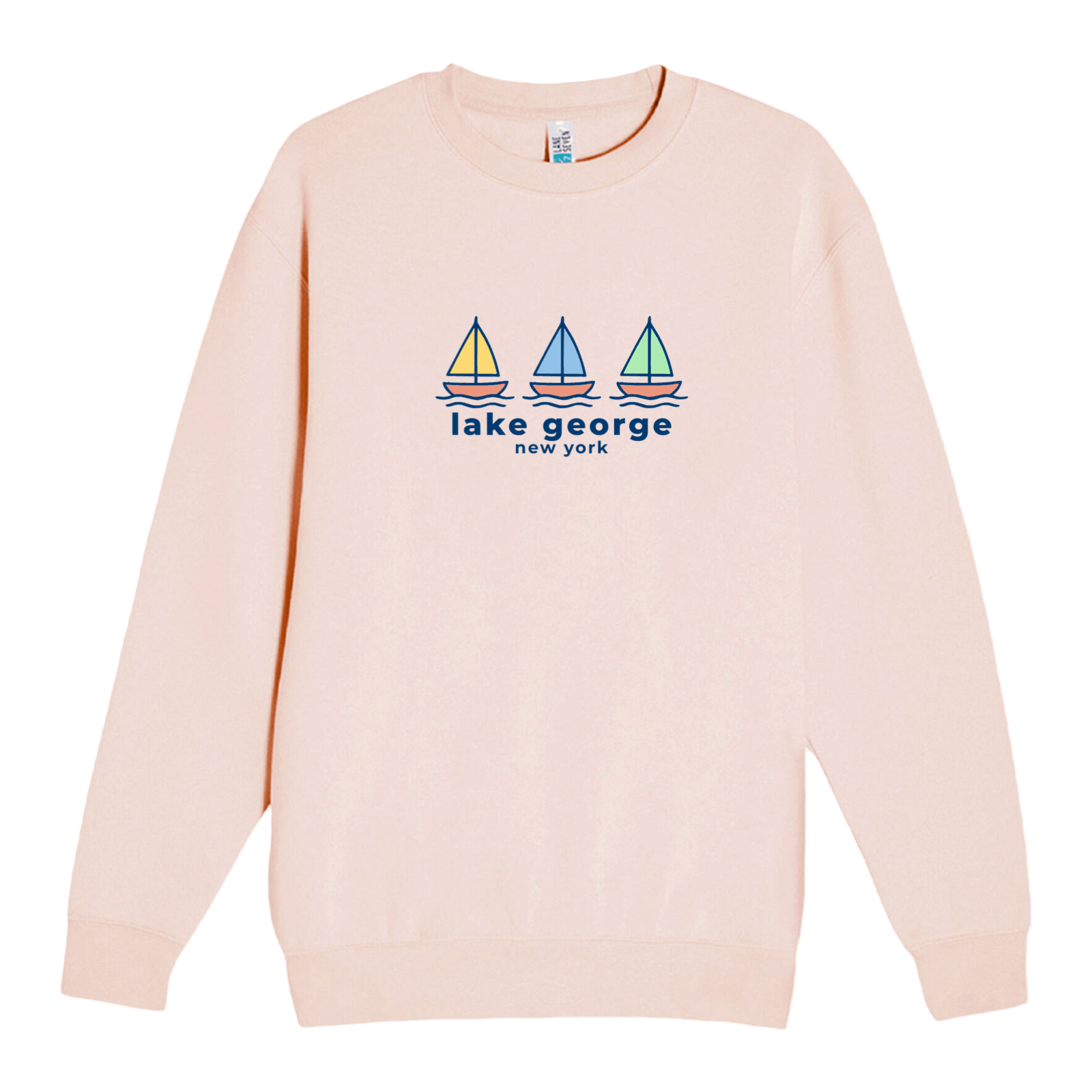 Cape Cod Clothing Company Lake George Summer Sails Soft Fleece Crewneck Sweatshirt