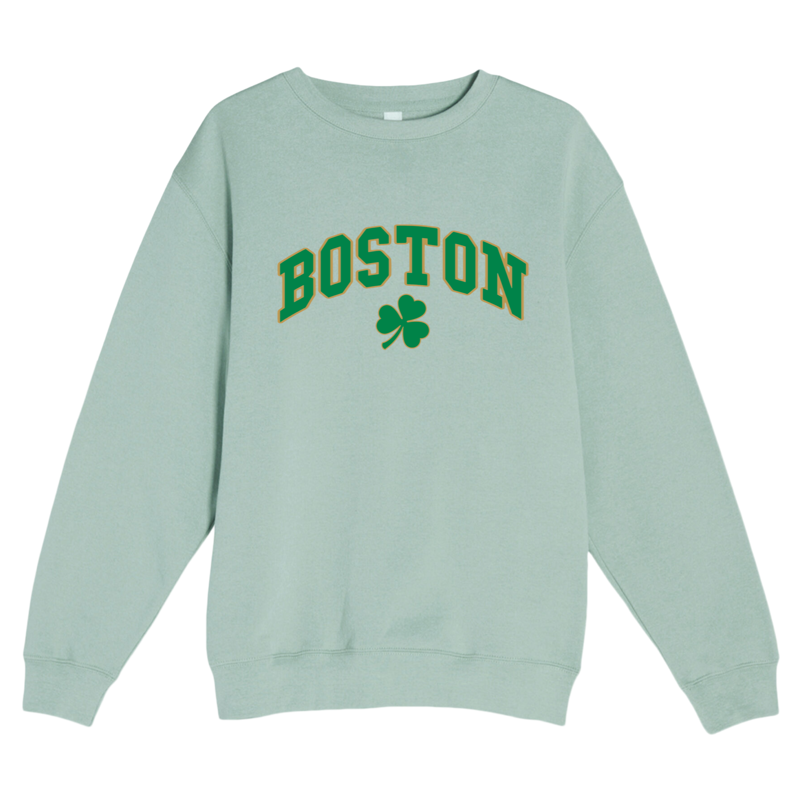 Boston Vintage Shamrock Soft Fleece Crewneck Sweatshirt
