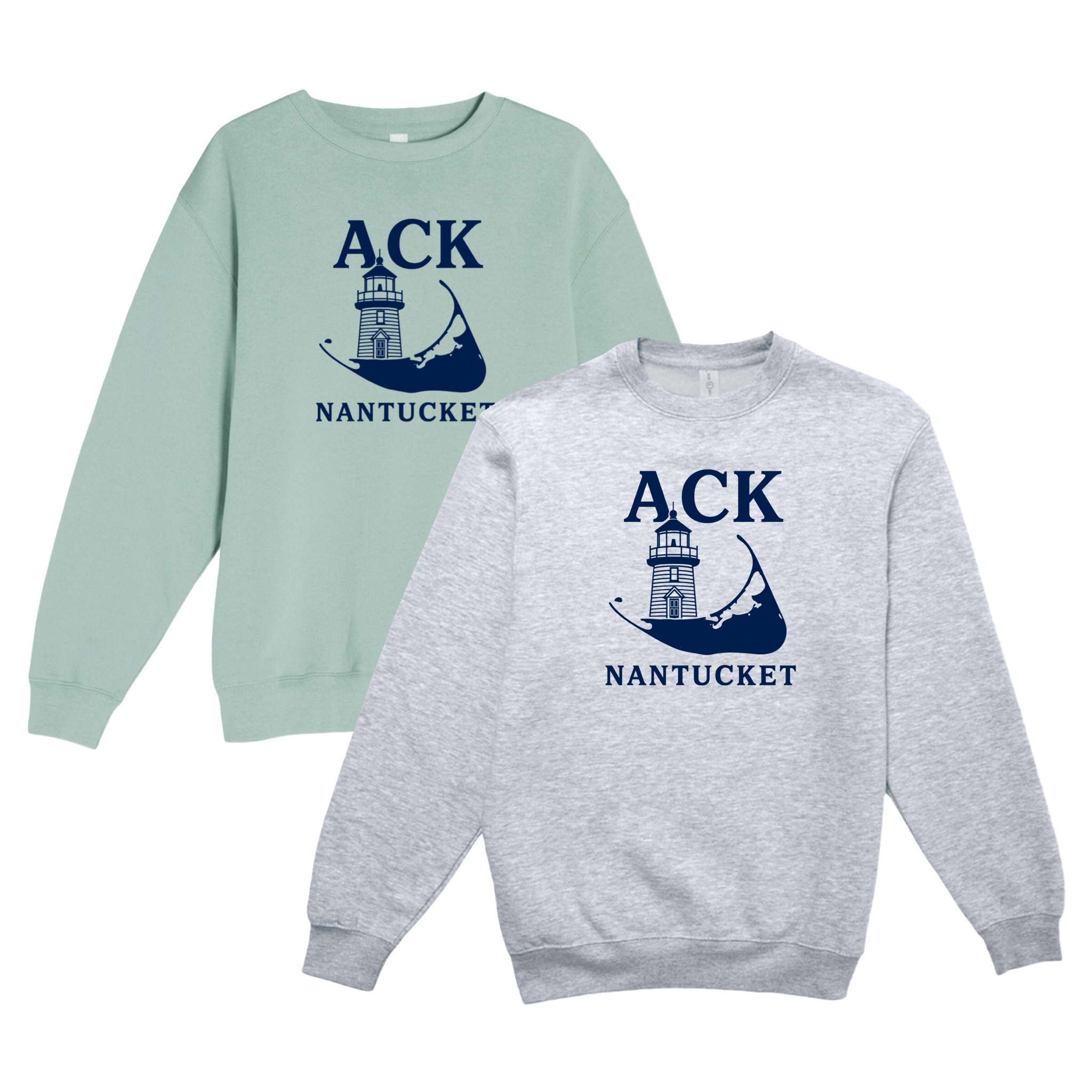 Cape Cod Clothing Company Nantucket ACK Lighthouse Soft Fleece Crewneck Sweatshirt