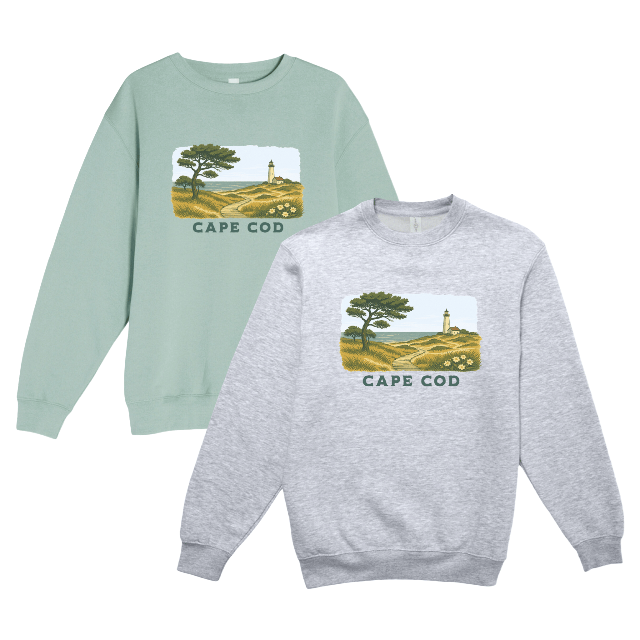 Cape Cod Clothing Company Cape Cod Serene Shoreline Soft Fleece Crewneck Sweatshirt