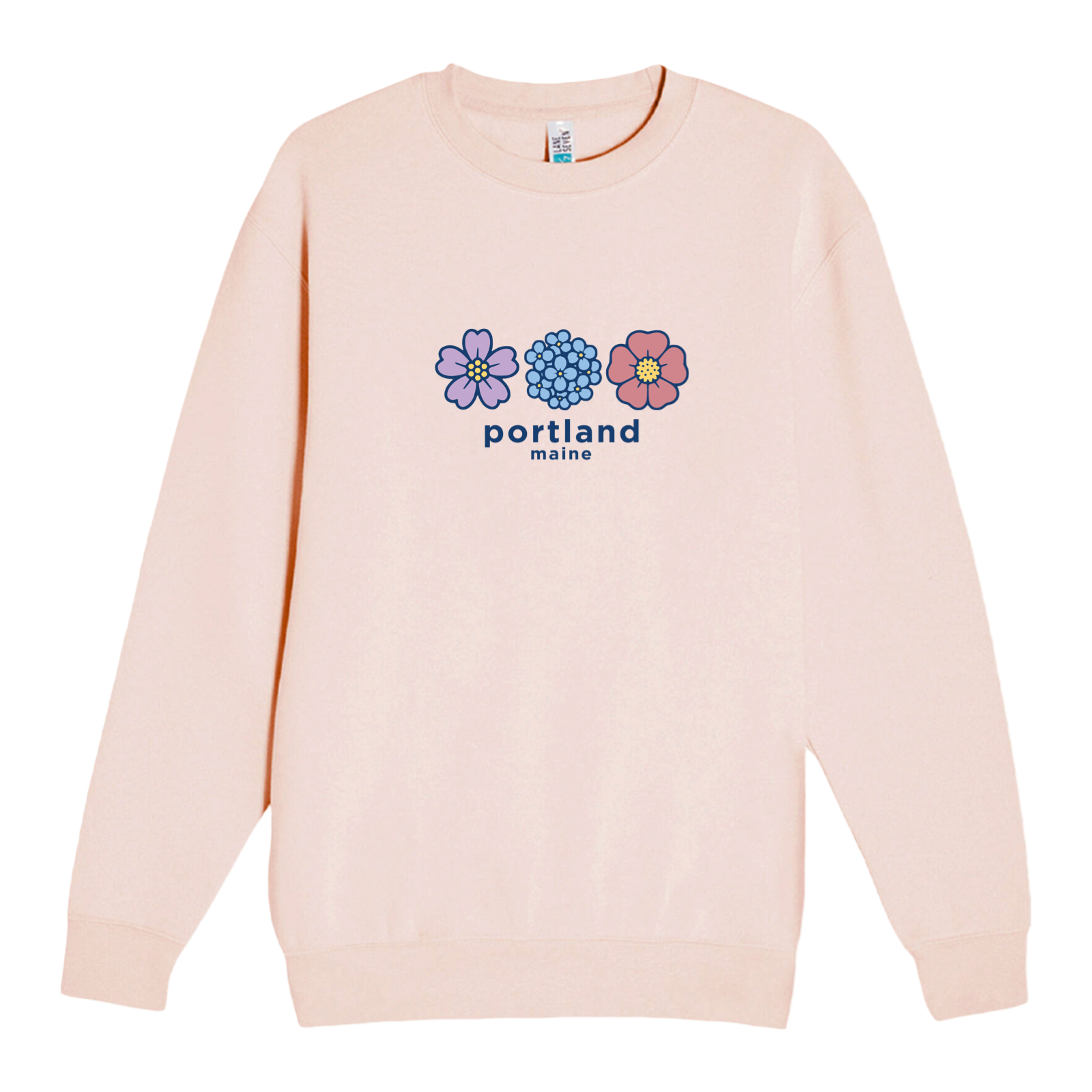 Portland Summer Bloom Soft Fleece Crewneck Sweatshirt