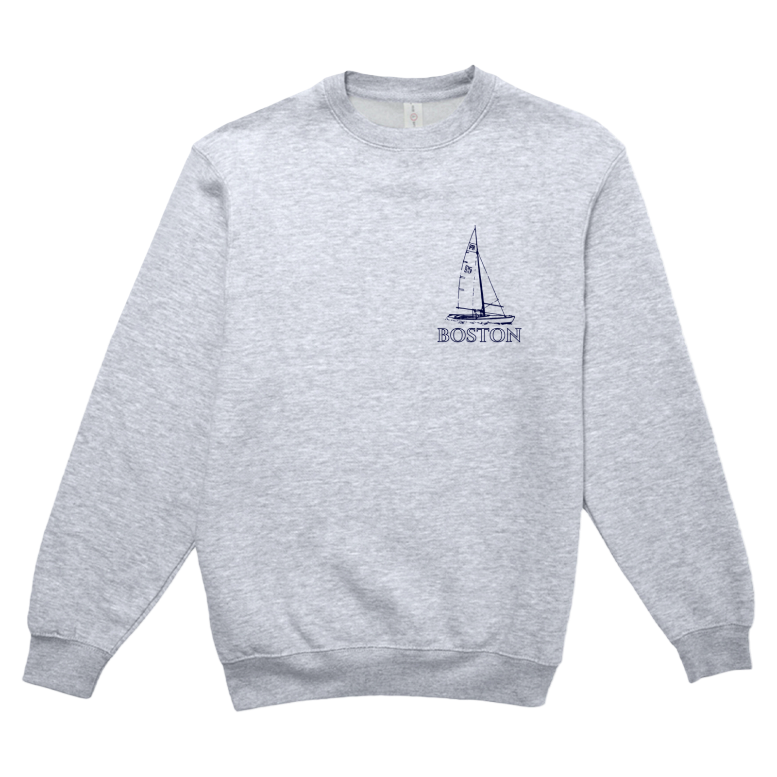 Boston Sailboat Soft Fleece Crewneck Sweatshirt