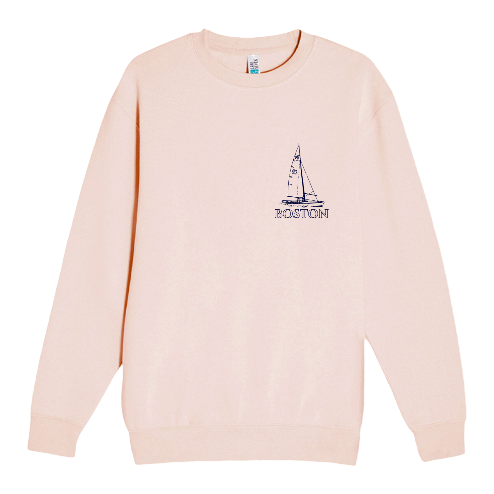 Boston Sailboat Soft Fleece Crewneck Sweatshirt