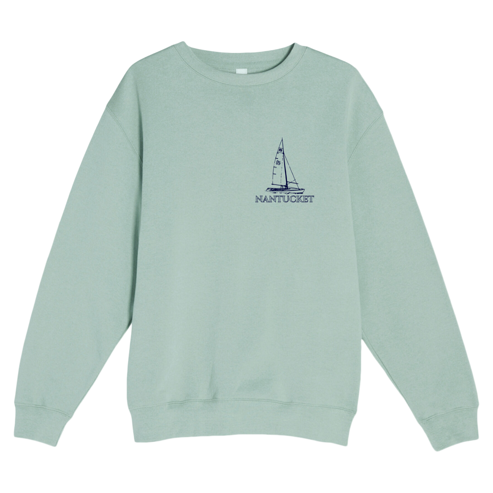 Nantucket Sailboat Soft Fleece Crewneck Sweatshirt