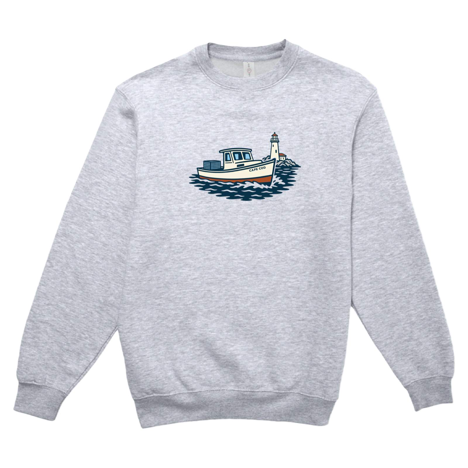 Cape Cod Lobster Boat Soft Fleece Crewneck Sweatshirt