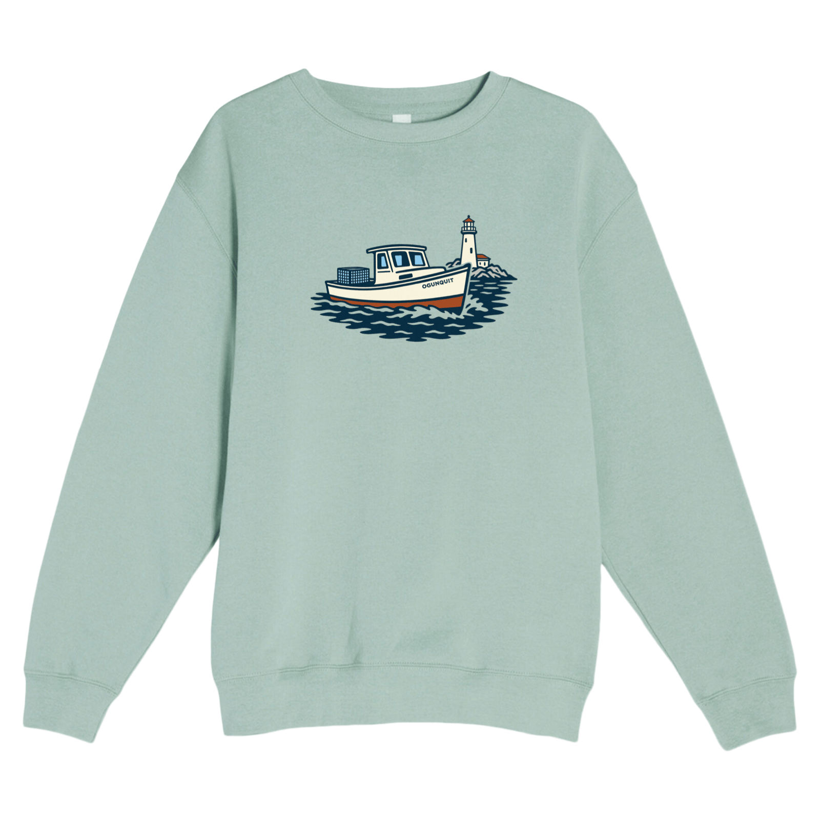 Cape Cod Clothing Company Ogunquit Lobster Boat Soft Fleece Crewneck Sweatshirt